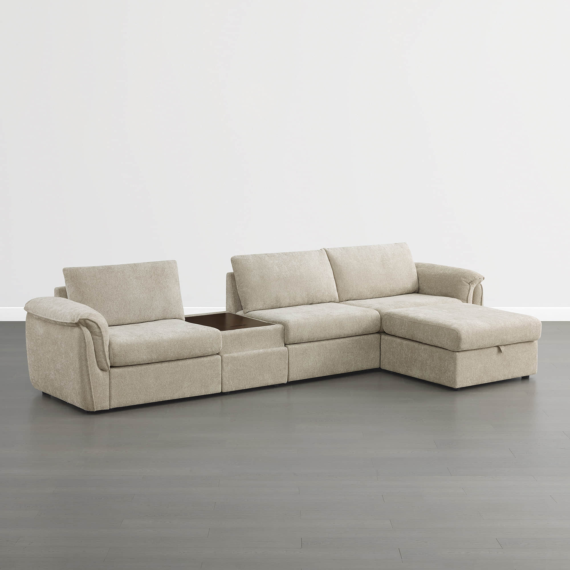 Maisie 5-seat Modular Sofa with Storage Ottoman - Image 8