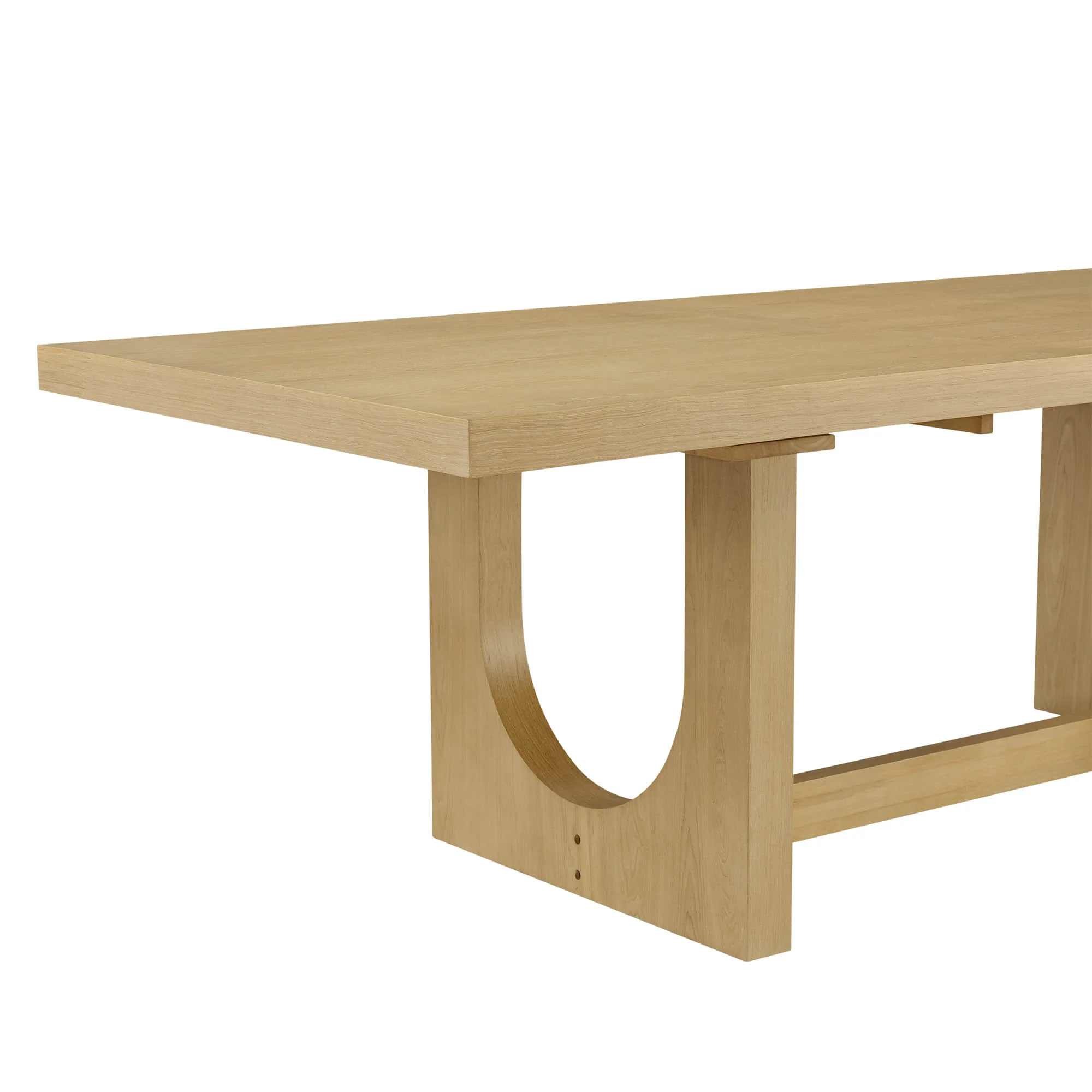 Margie U-Shaped Wood Extendable Dining Table, 78"-95.9" - Image 32