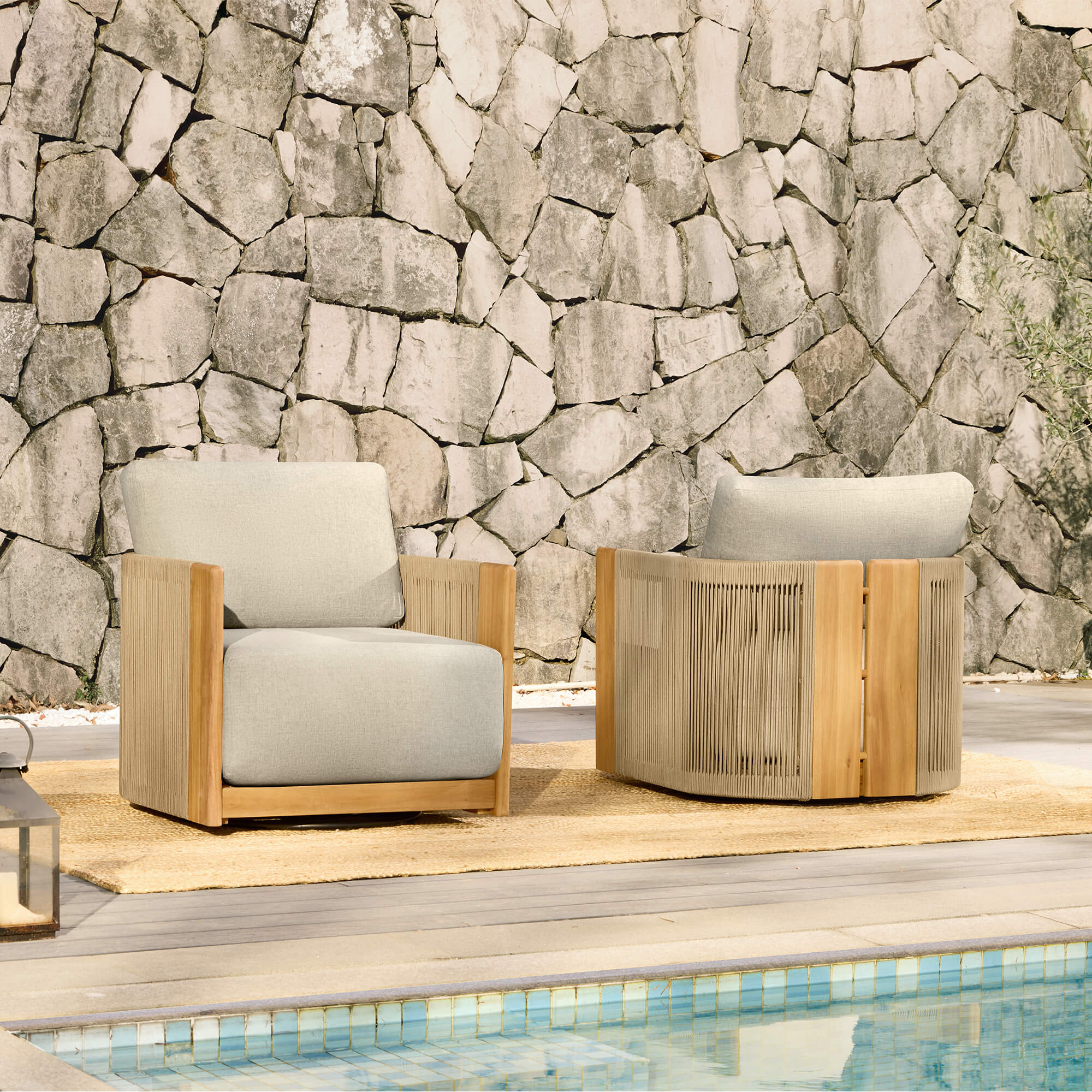 Marisol Outdoor Fully-assembled Rope Wood Accent Chair - Image 8