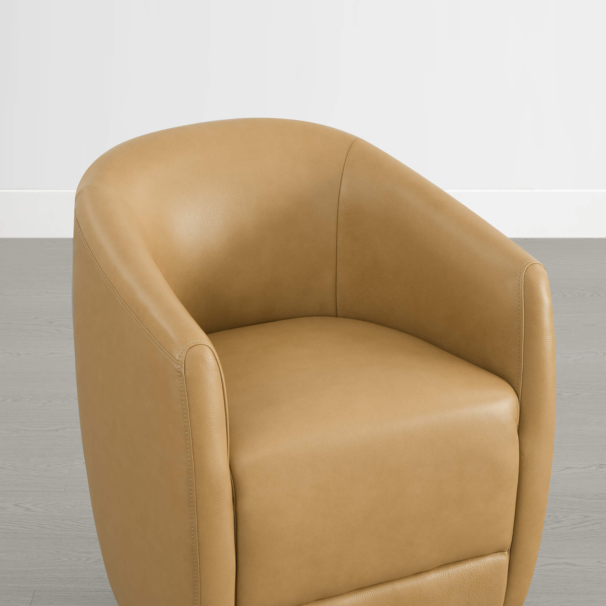Mateo Curved Genuine Leather Rolling Dining Chair (Set of 2) - Image 31