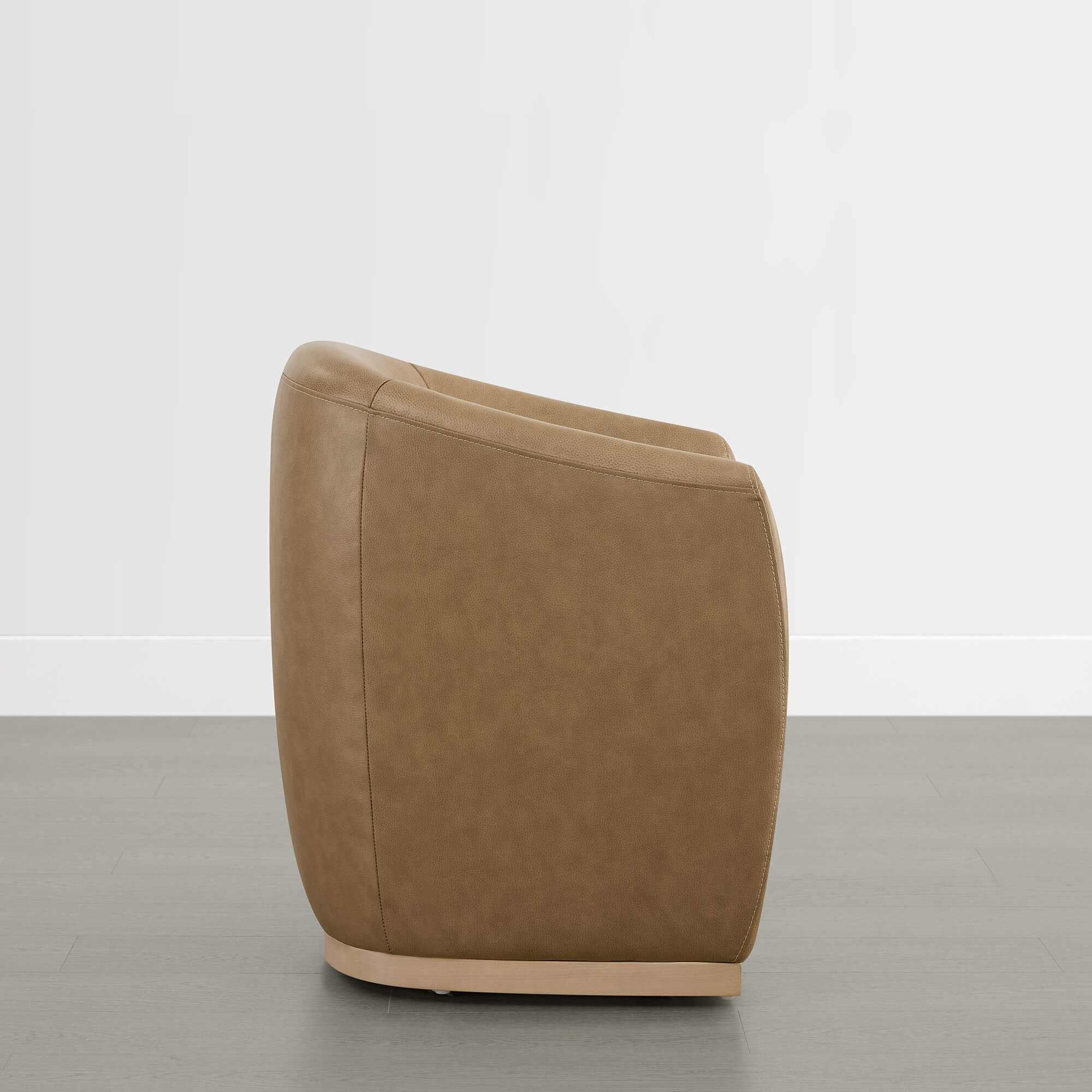 Mateo Curved Genuine Leather Rolling Dining Chair (Set of 2) - Image 35