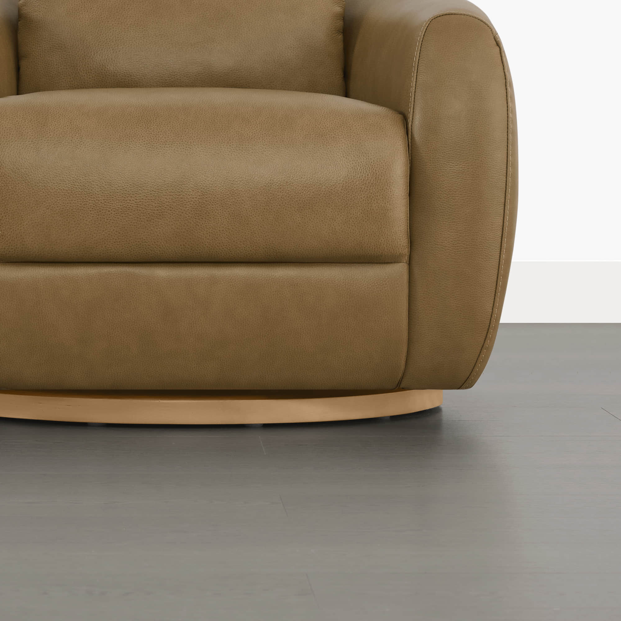 Mateo Modern Genuine Leather Swivel Accent Chair - Image 20