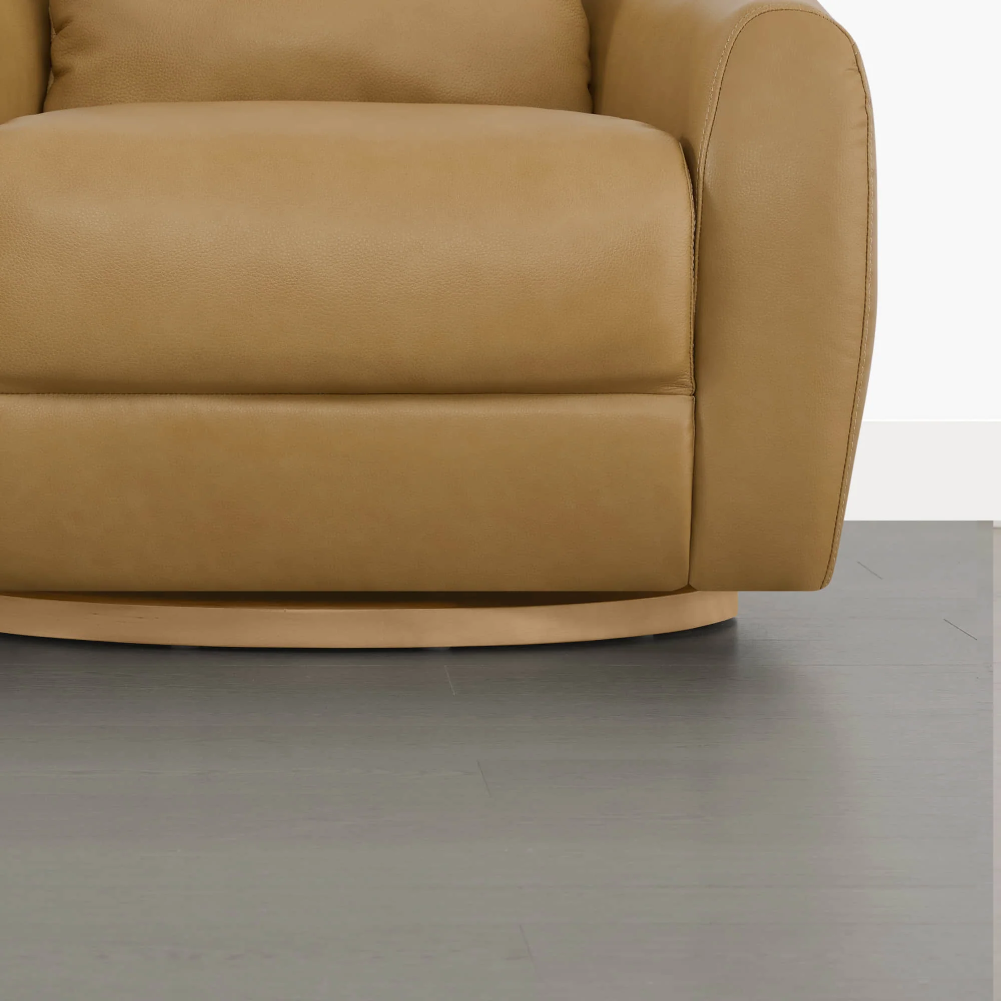 Mateo Modern Genuine Leather Swivel Accent Chair - Image 24