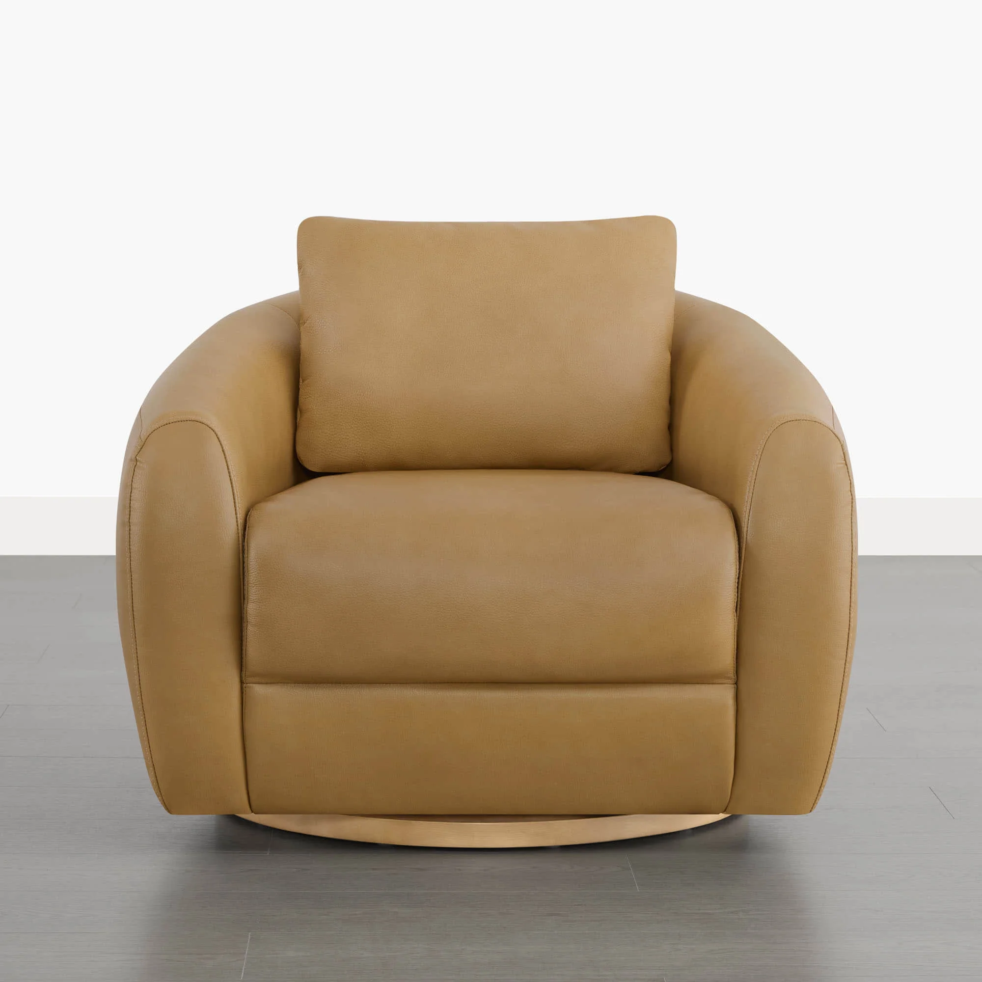 Mateo Modern Genuine Leather Swivel Accent Chair - Image 42