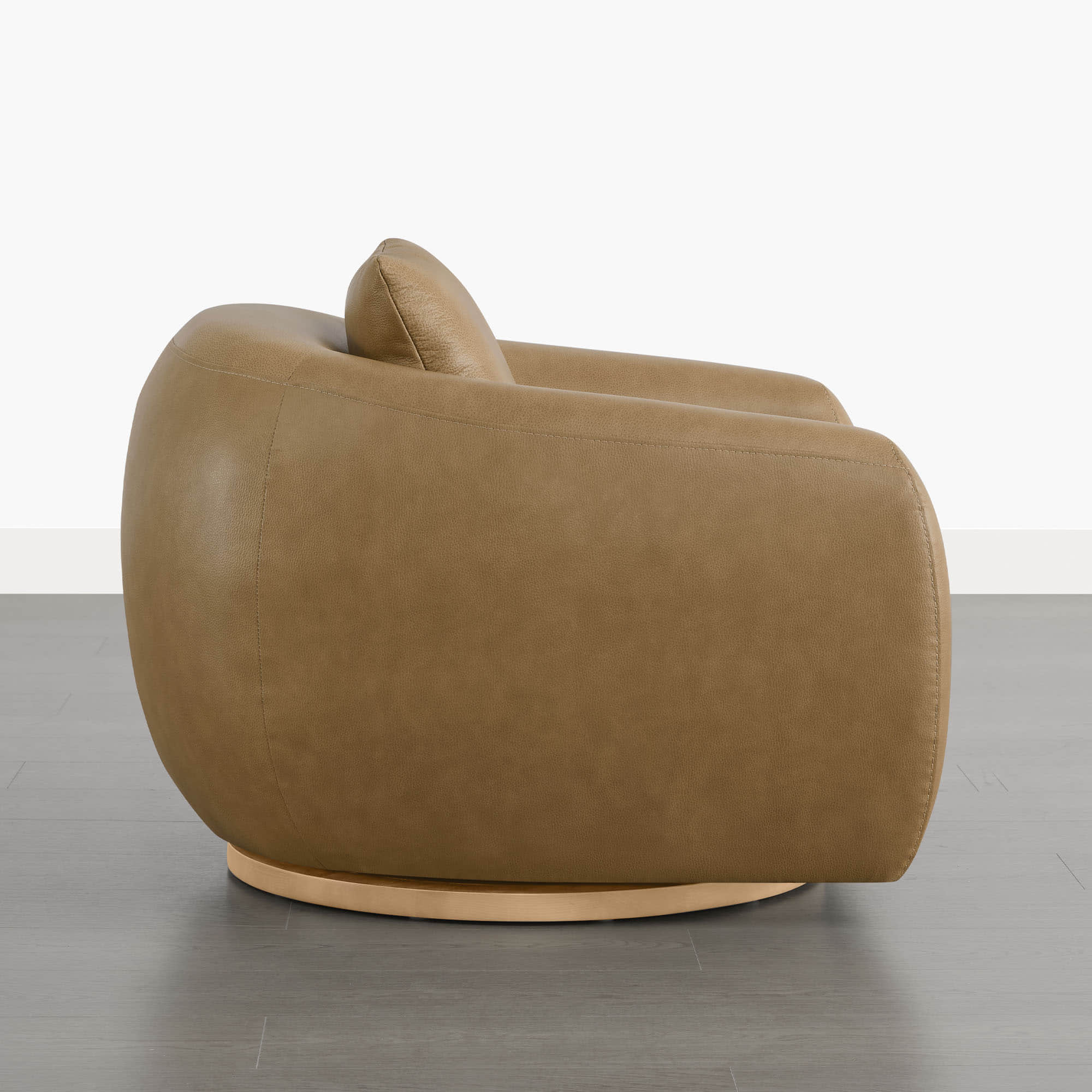 Mateo Modern Genuine Leather Swivel Accent Chair - Image 51