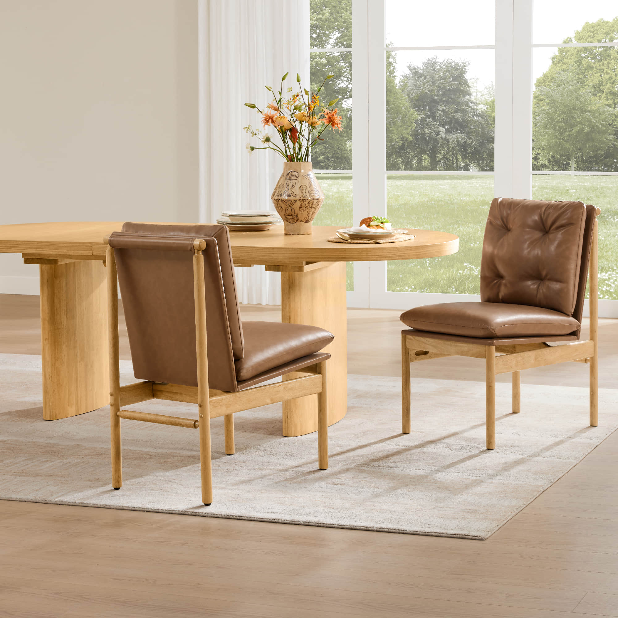 Merlin Extendable Wood Dining Table, 70.9"-86.6" - Image 16