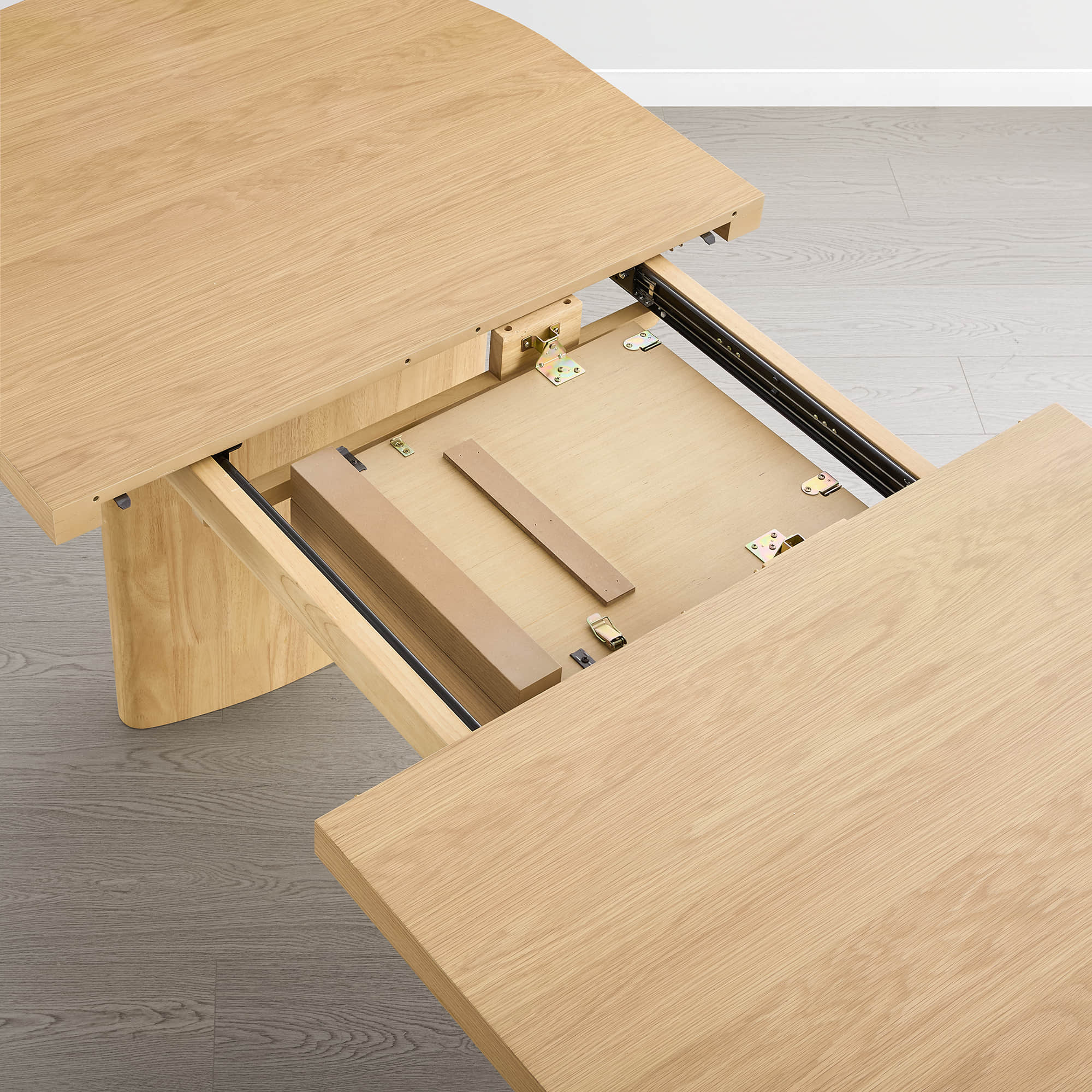 Merlin Extendable Wood Dining Table, 70.9"-86.6" - Image 9