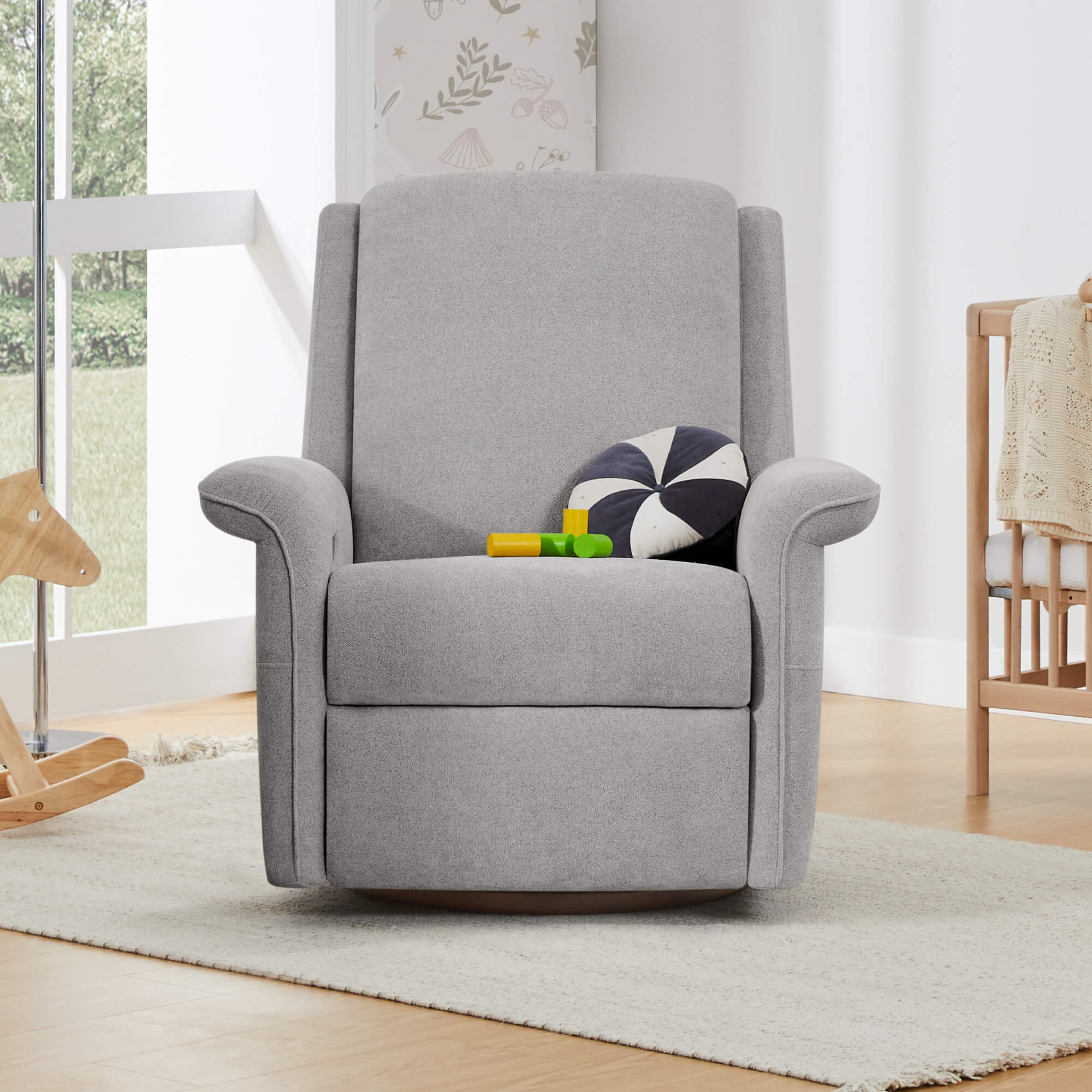Mila Power Swivel Nursery Glider Recliner - Image 32