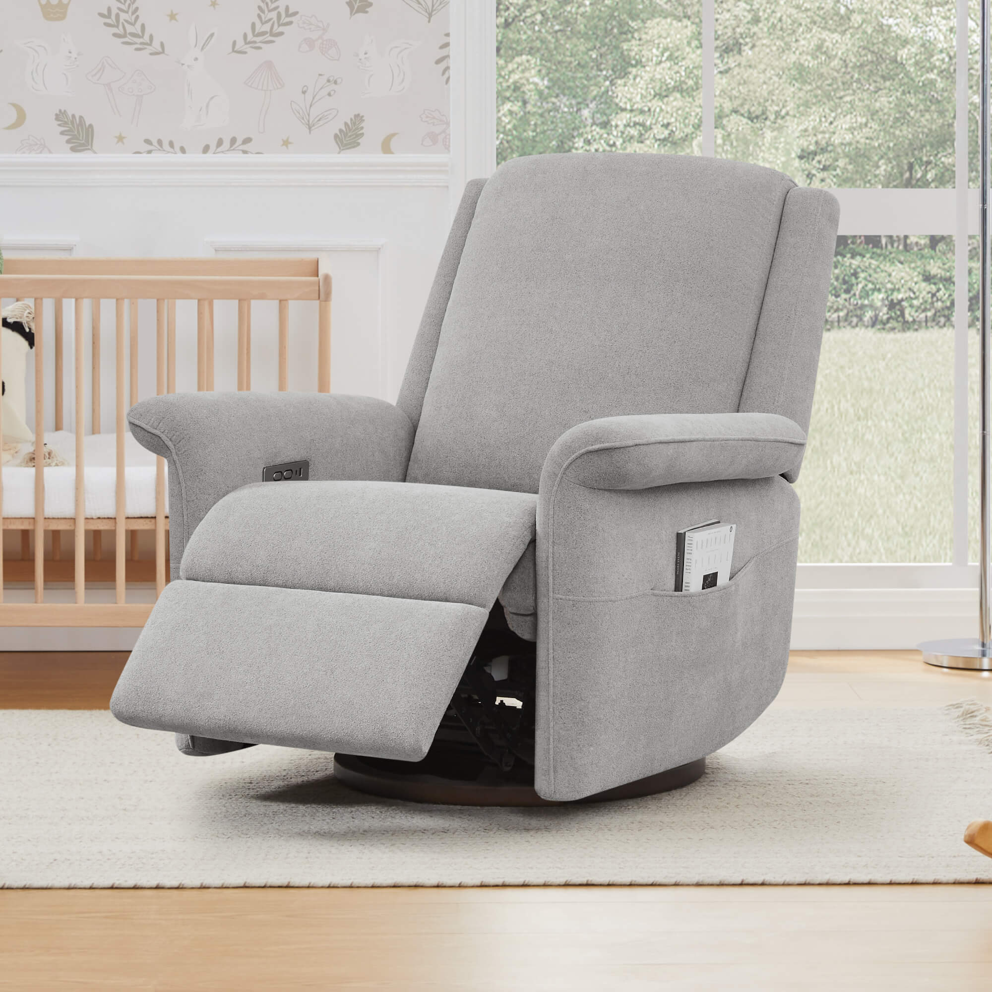 Mila Power Swivel Nursery Glider Recliner - Image 37