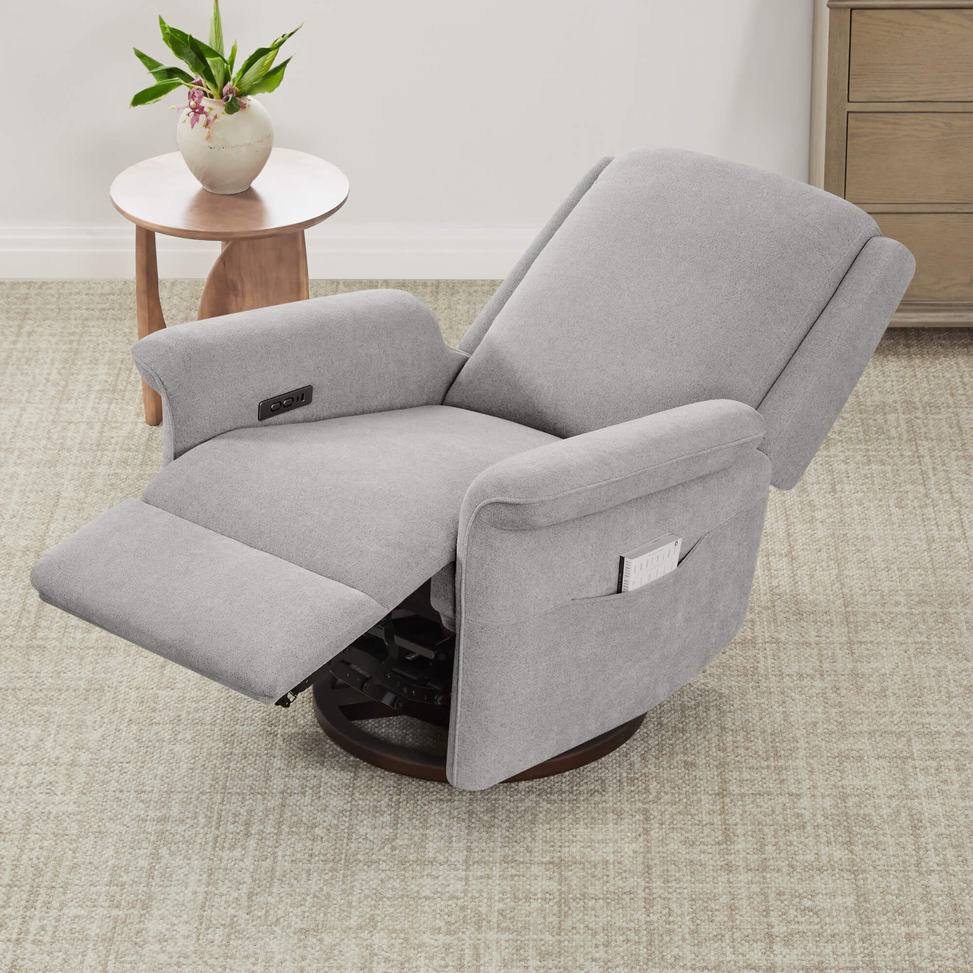 Mila Power Swivel Nursery Glider Recliner - Image 38