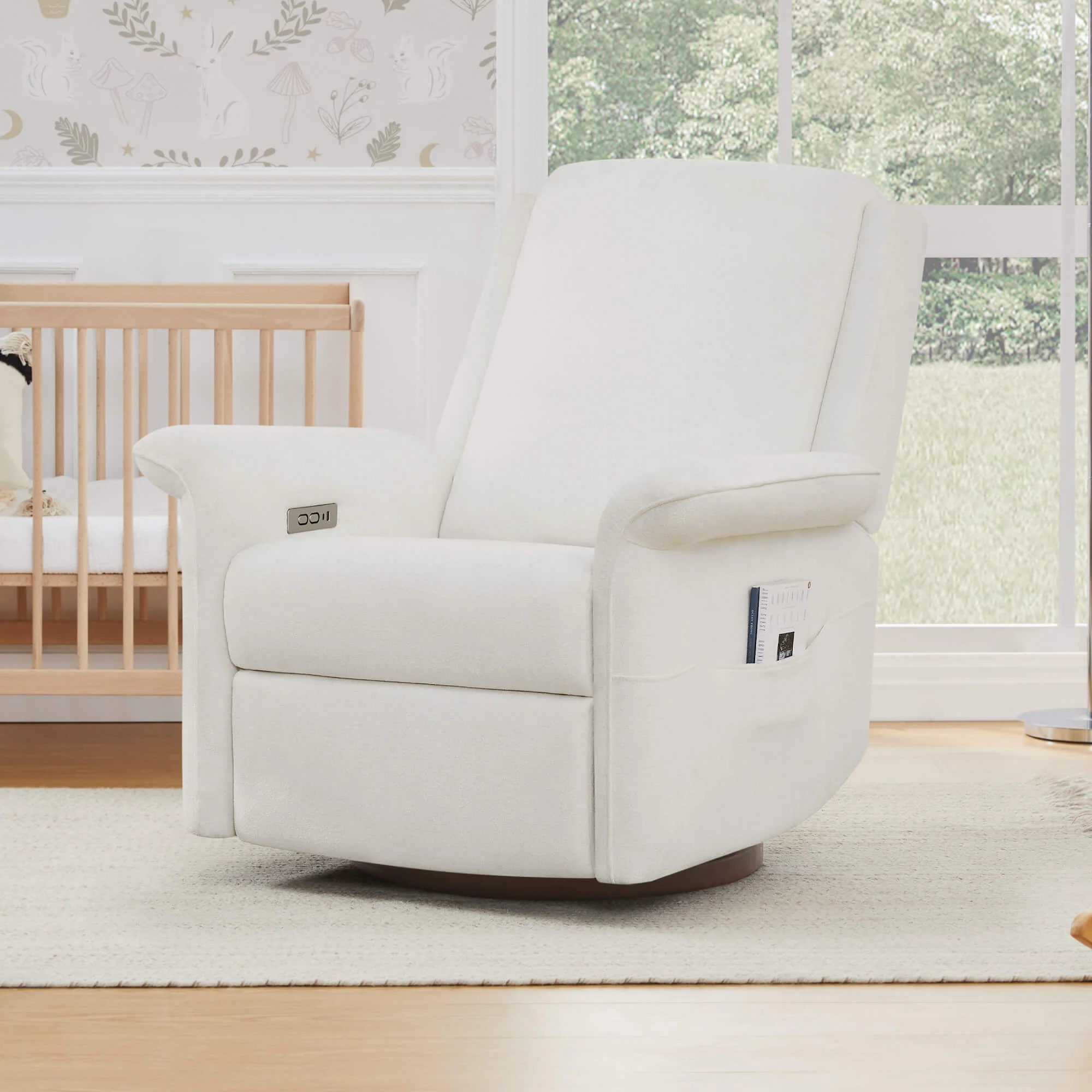 Mila Power Swivel Nursery Glider Recliner - Image 4