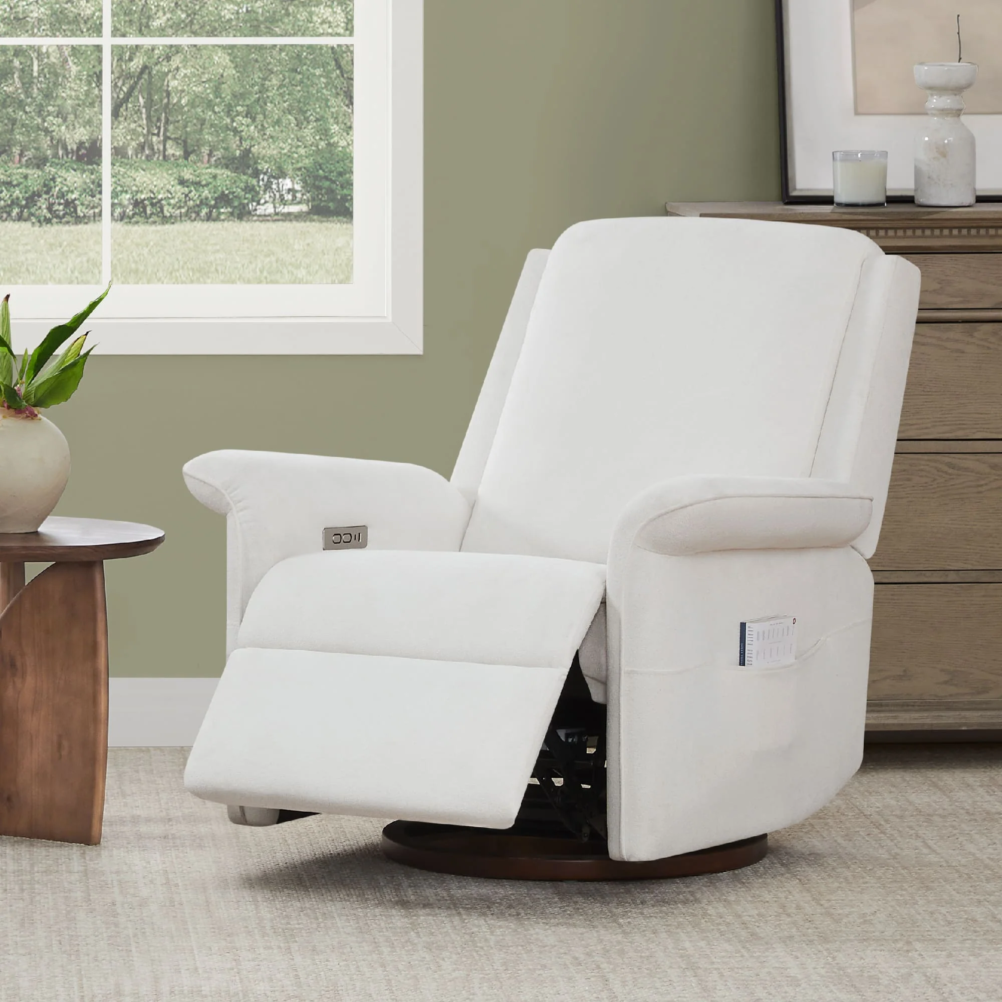 Mila Power Swivel Nursery Glider Recliner - Image 43