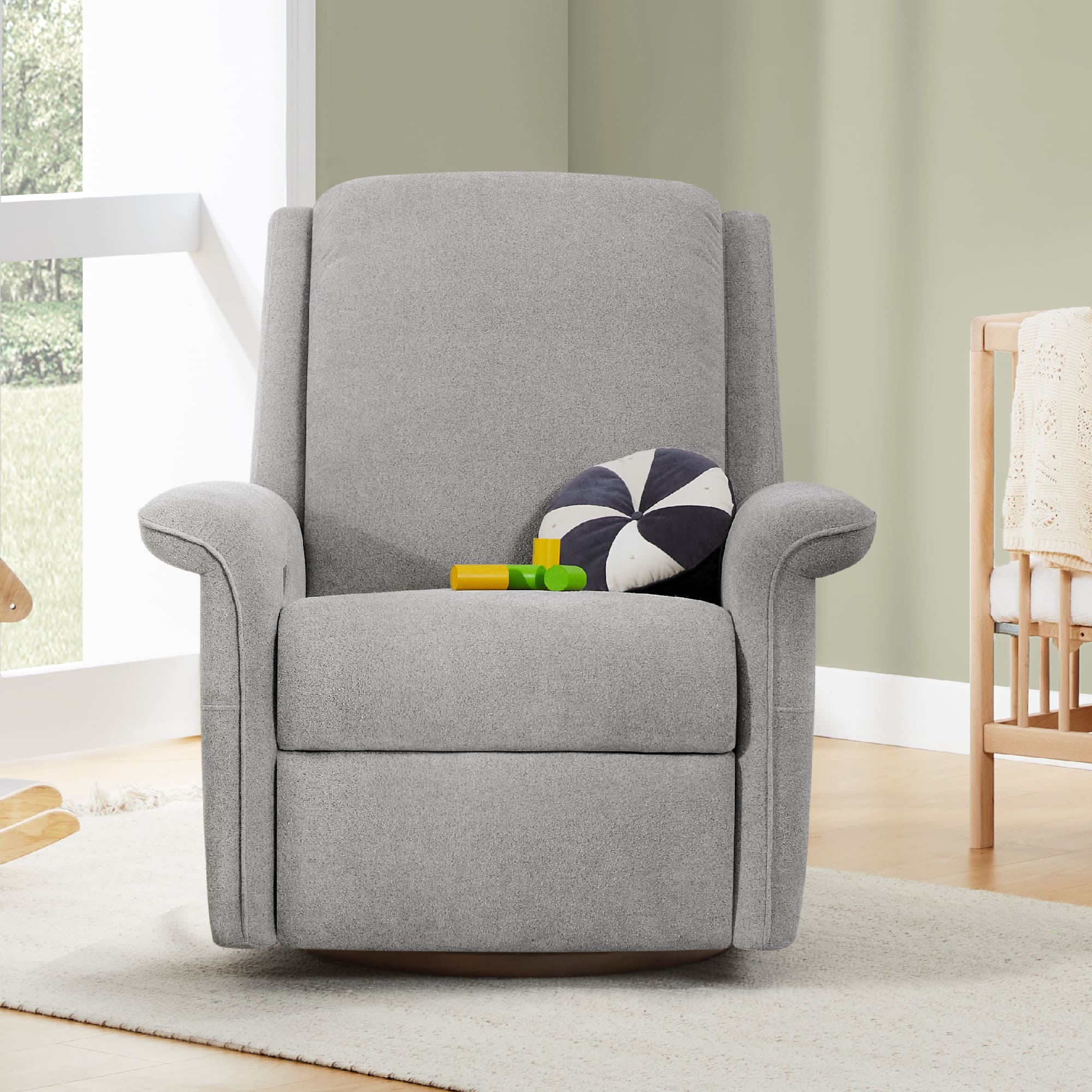 Mila Power Swivel Nursery Glider Recliner - Image 45
