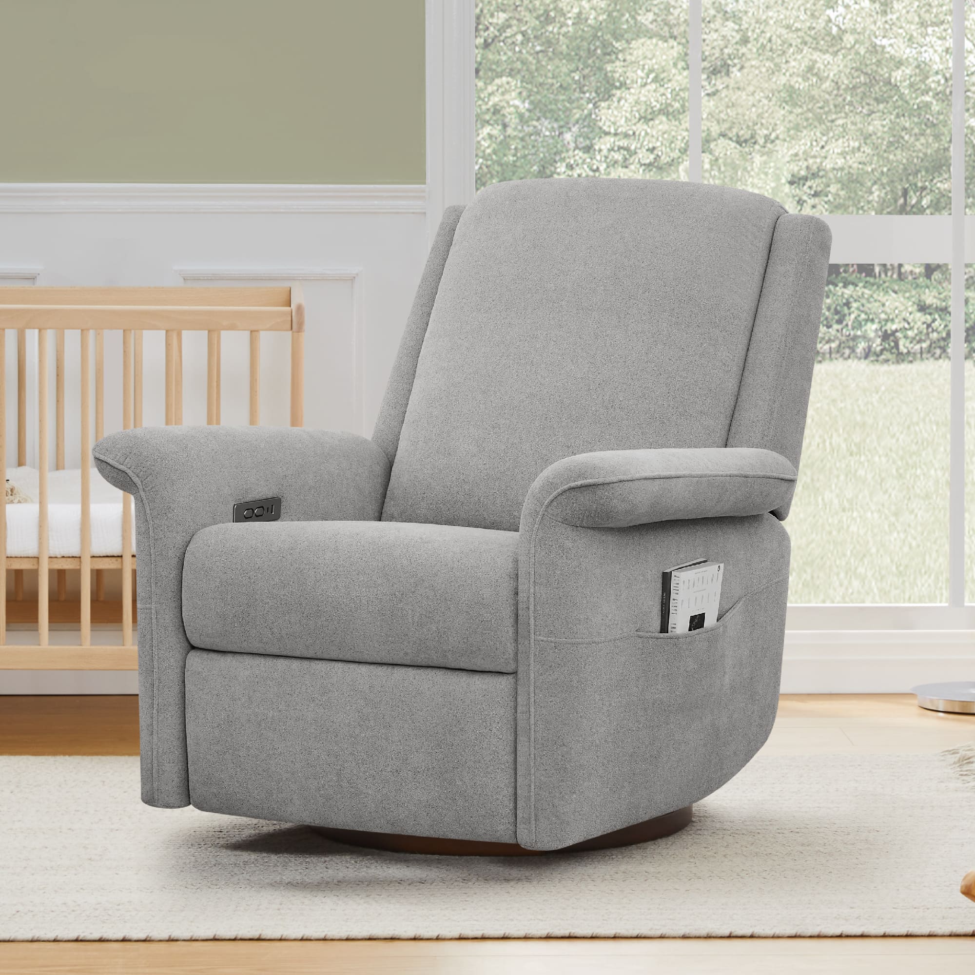 Mila Power Swivel Nursery Glider Recliner - Image 48