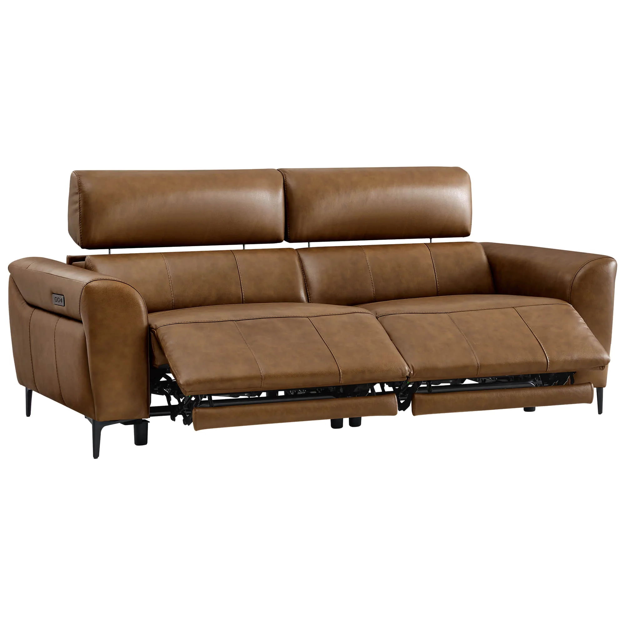 Murphy Premium Dual-Motor Genuine Leather Zero-Wall Power Reclining Sofa - Image 67