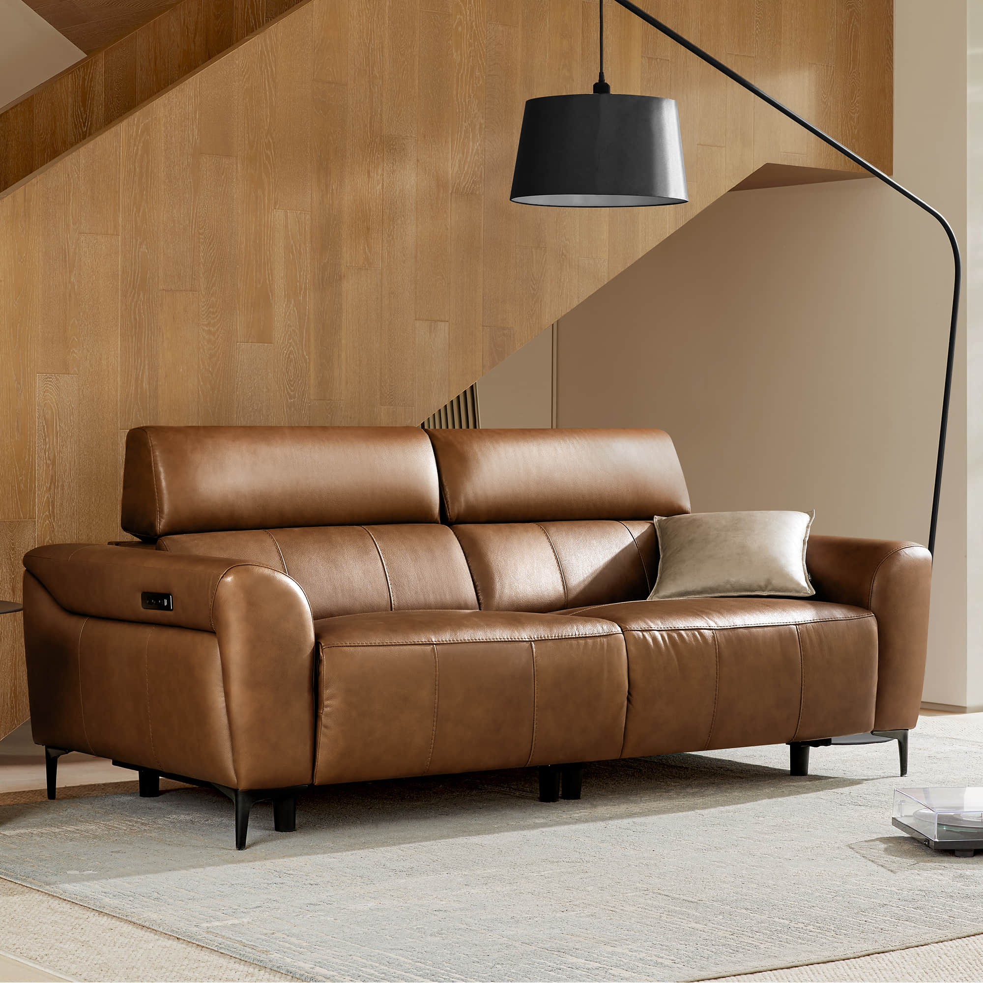 Murphy Premium Dual-Motor Genuine Leather Zero-Wall Power Reclining Sofa - Image 9