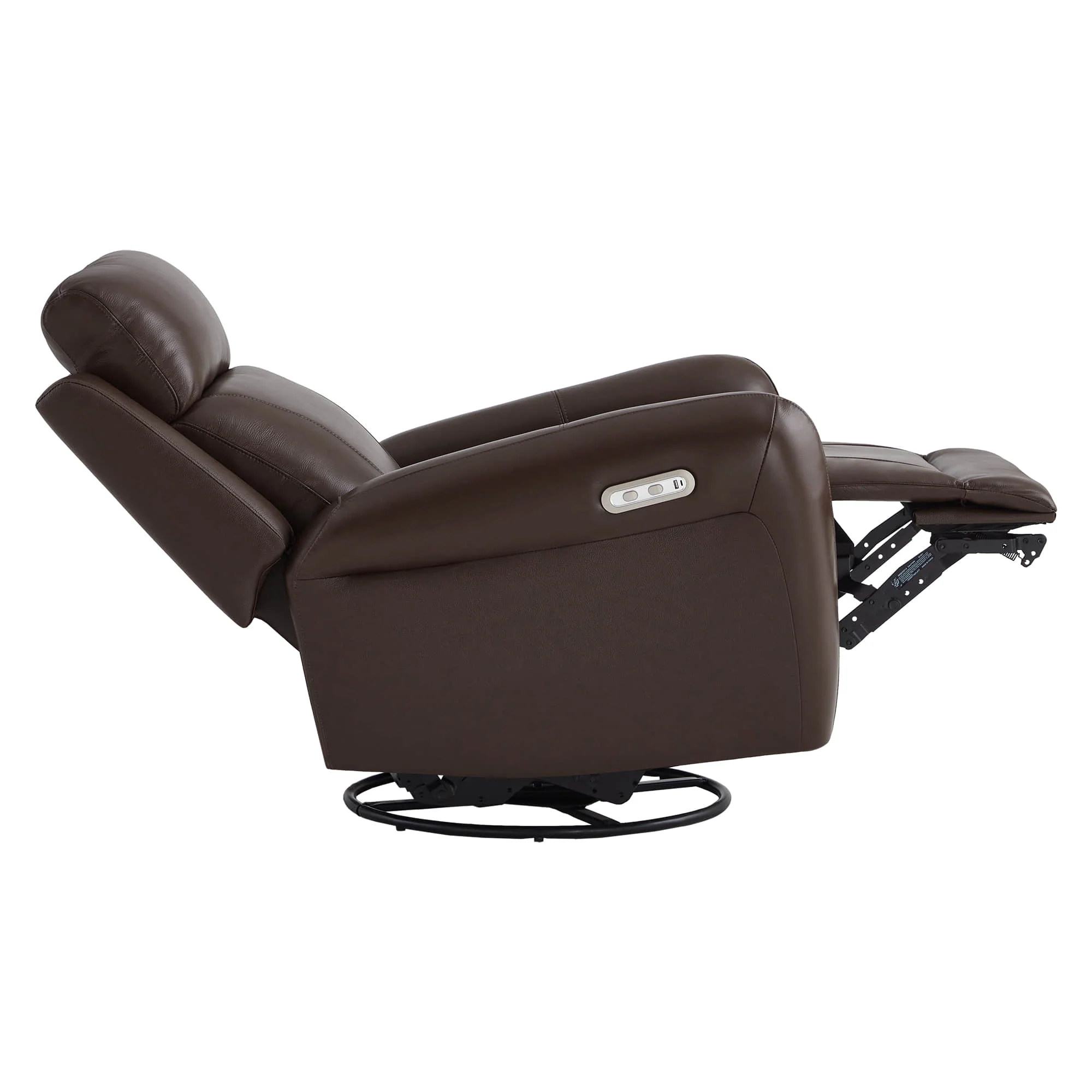 Myles Genuine Leather Swivel Glider Power Recliner - Image 18
