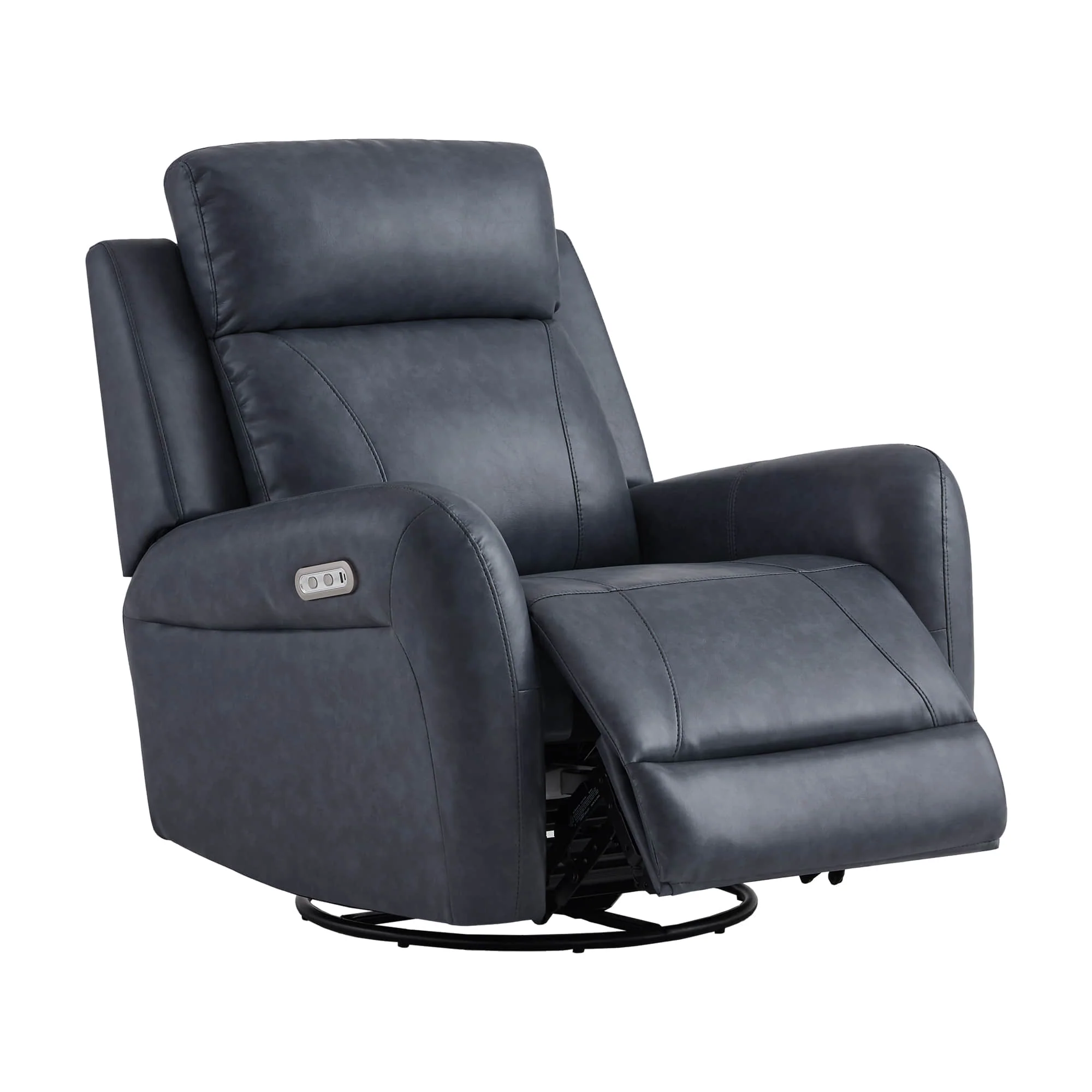 Myles Genuine Leather Swivel Glider Power Recliner - Image 20