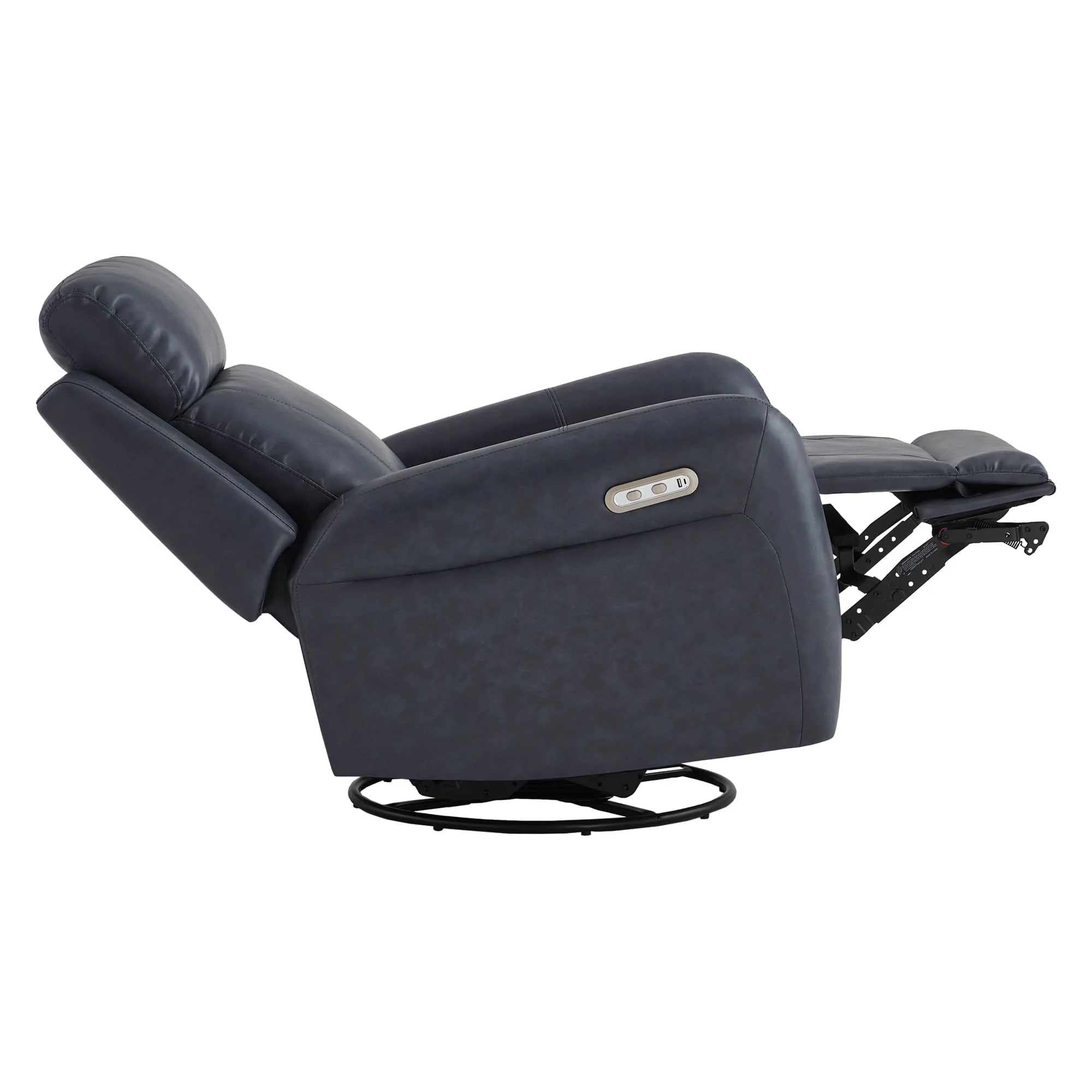 Myles Genuine Leather Swivel Glider Power Recliner - Image 21