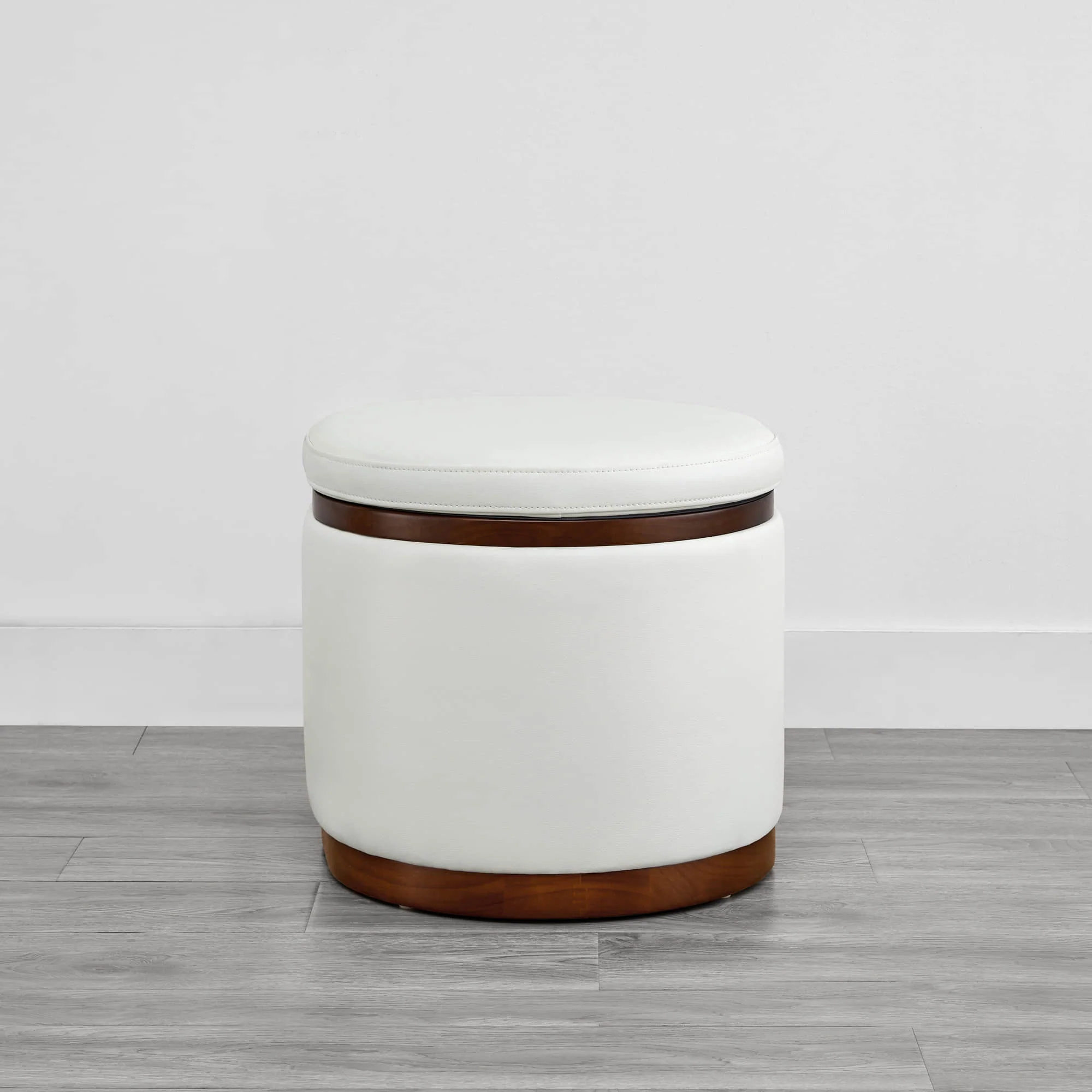 Nest Oval storage ottoman Storage Mid Century Ottoman - Image 10