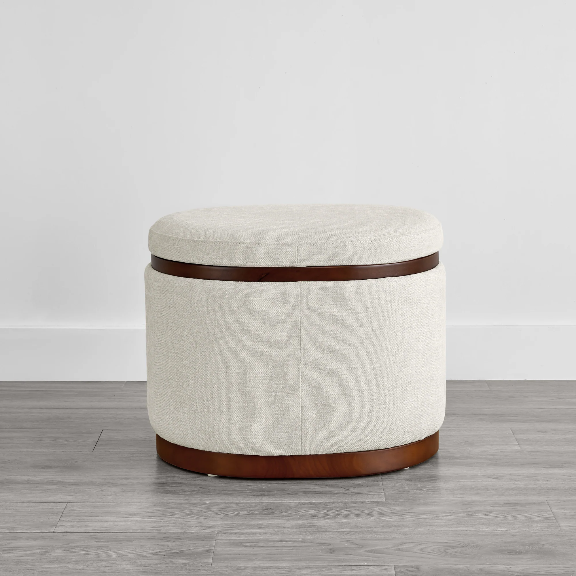 Nest Oval storage ottoman Storage Mid Century Ottoman - Image 7