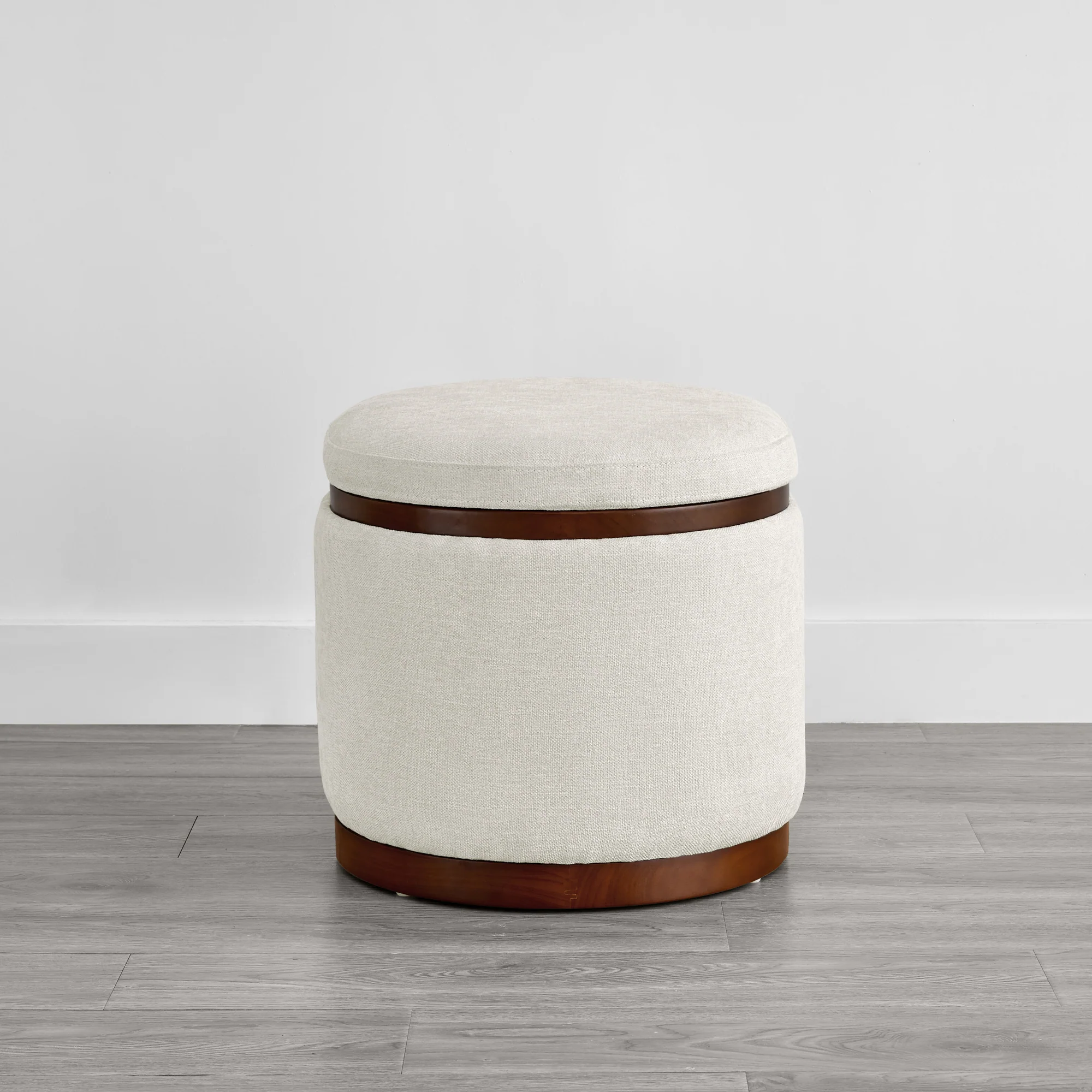 Nest Oval storage ottoman Storage Mid Century Ottoman - Image 8