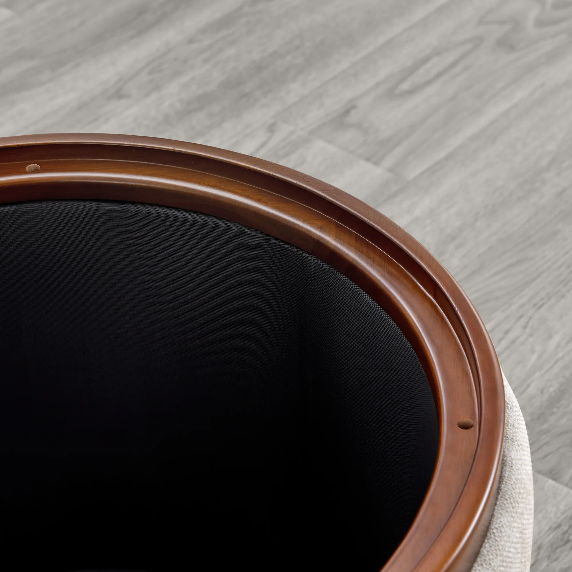 Nest Oval storage ottoman Storage Mid Century Ottoman - Image 9