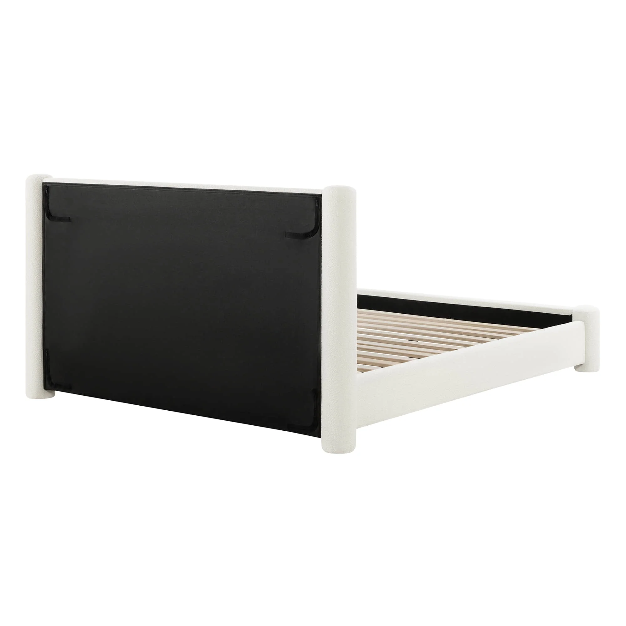 Neta Modern Boucle Upholstered Platform Bed, Full & Queen Sizes - Image 10