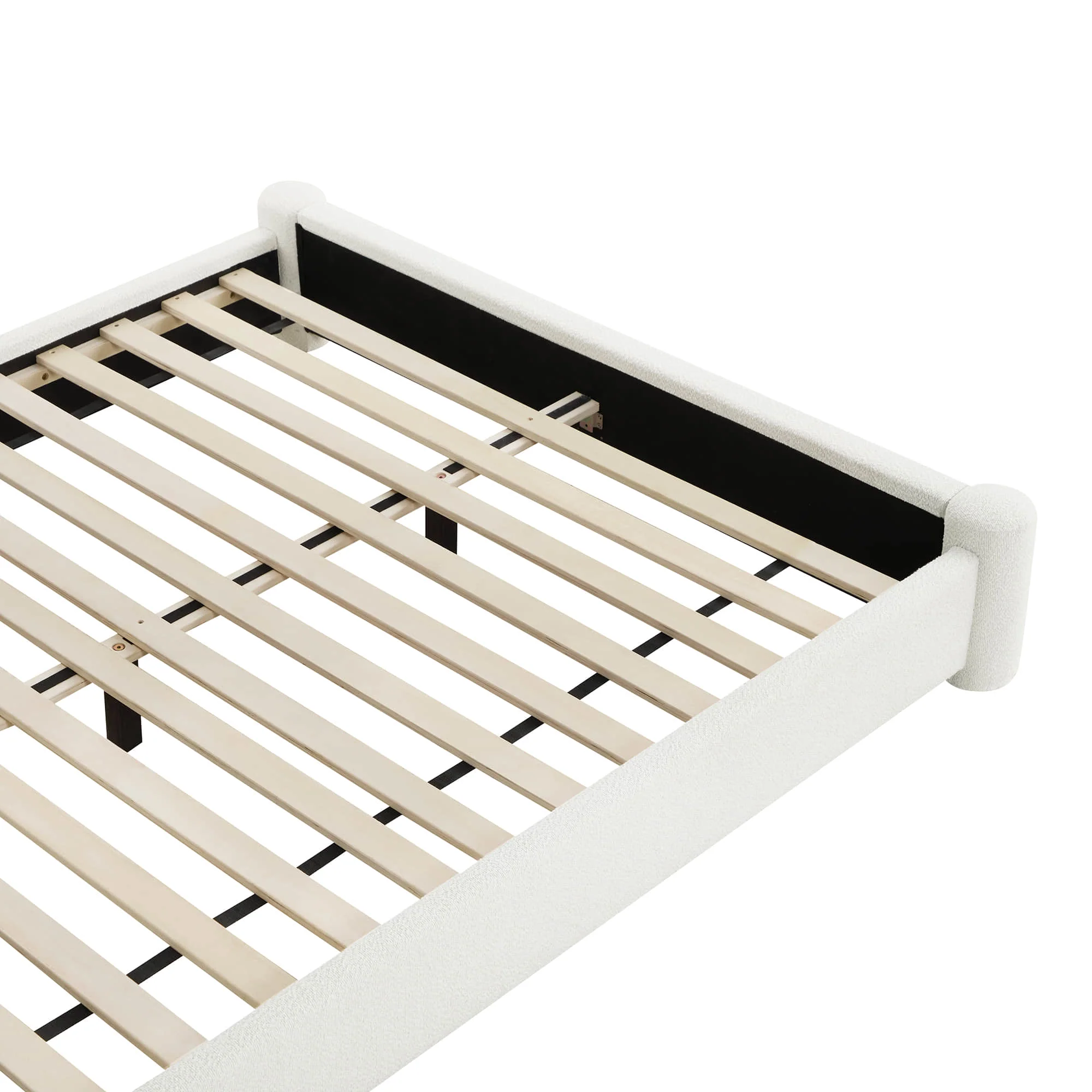 Neta Modern Boucle Upholstered Platform Bed, Full & Queen Sizes - Image 14