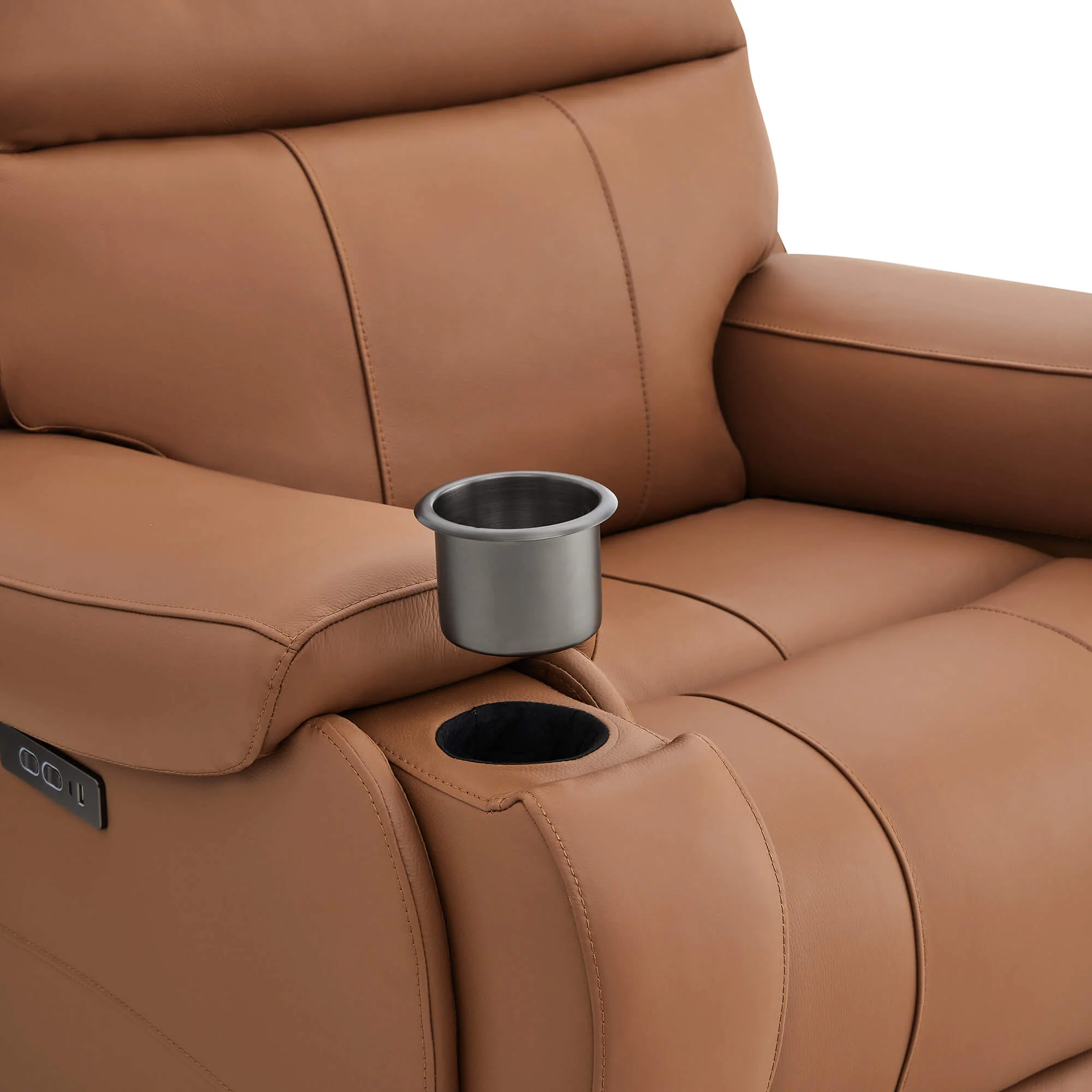 Noah Zero-Gravity Genuine Leather Recliner with Power Headrest - Image 45
