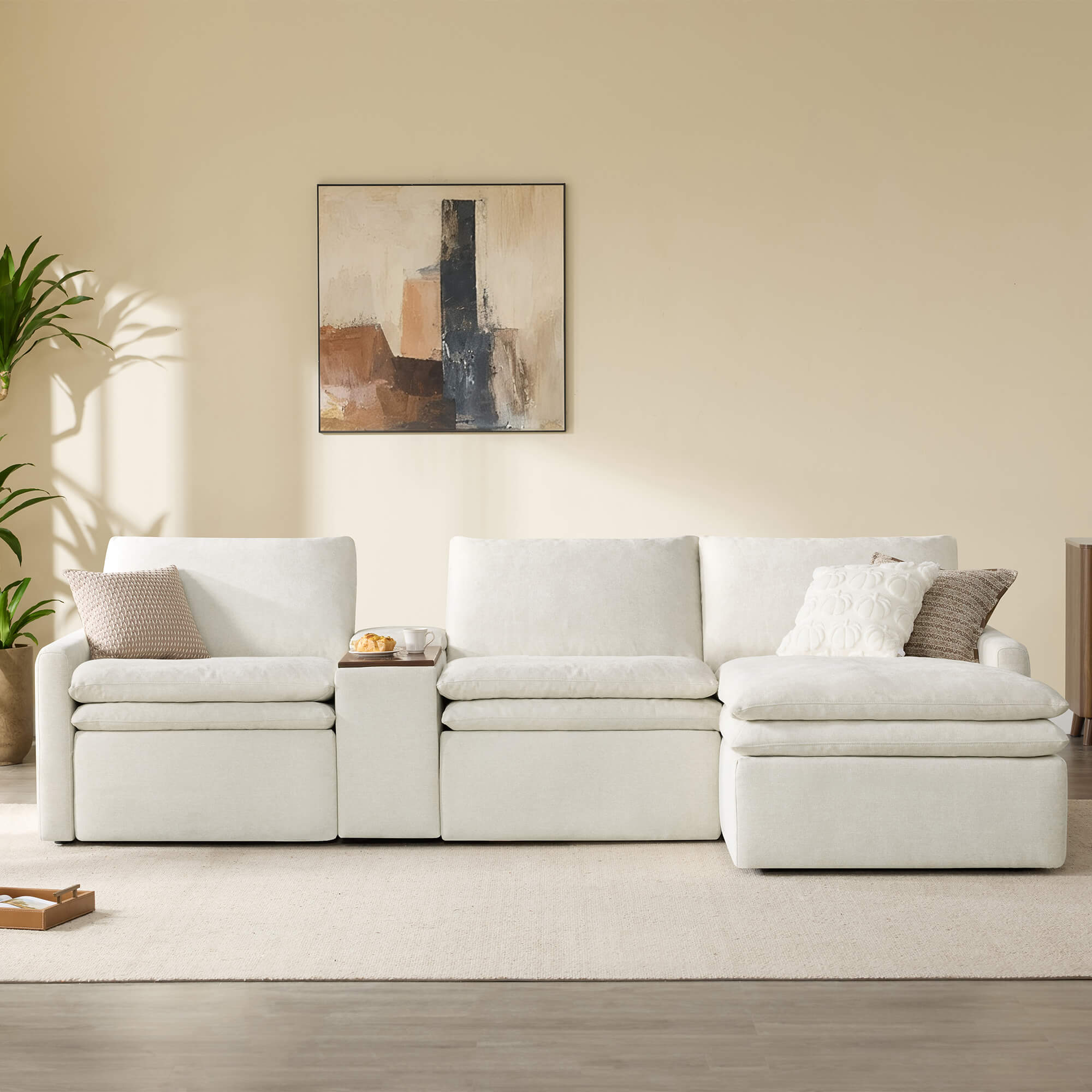 Ohana Zero Gravity Modular Lay-Flat Reclining Sofa with Chaise - Image 21