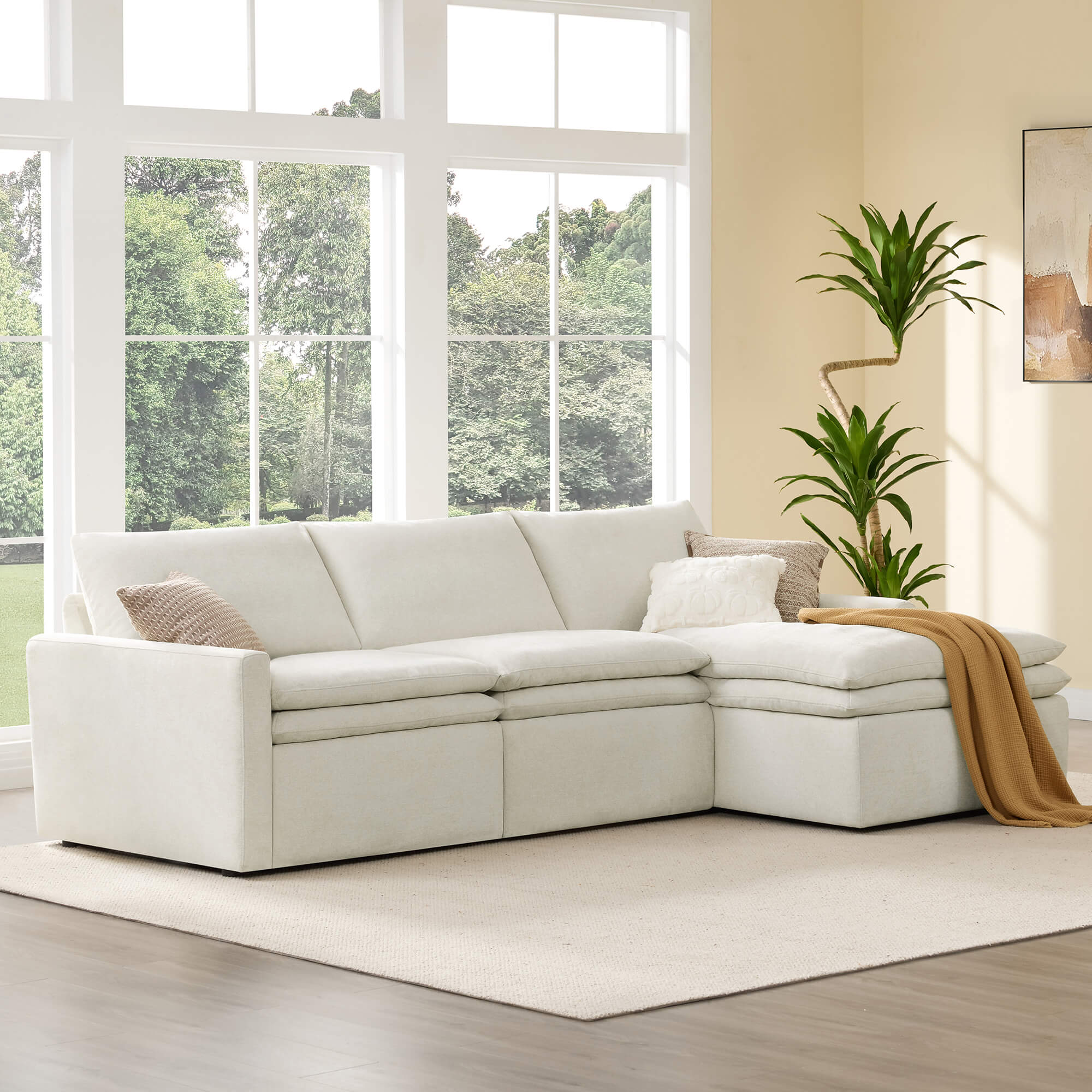 Ohana Zero Gravity Modular Lay-Flat Reclining Sofa with Chaise - Image 22