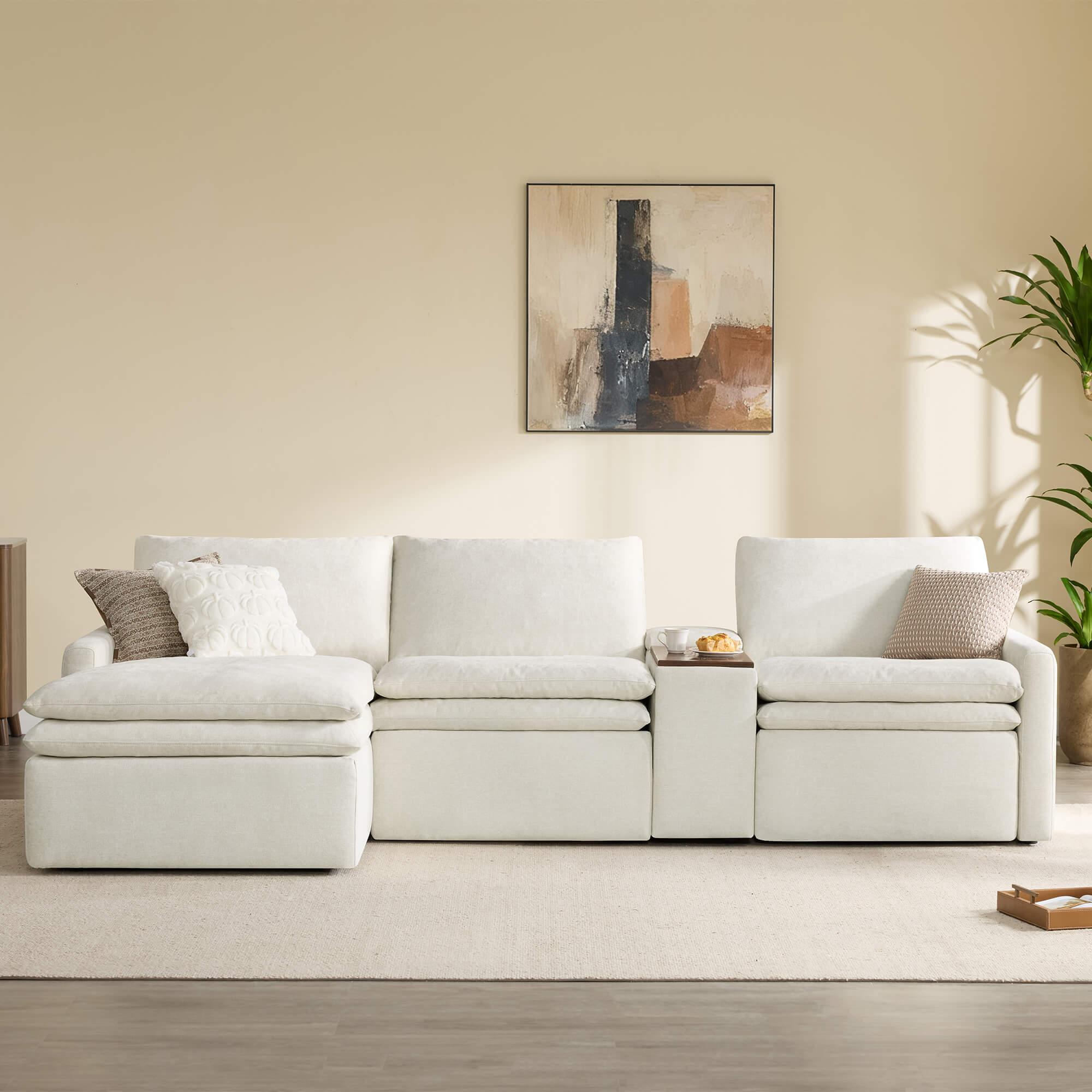 Ohana Zero Gravity Modular Lay-Flat Reclining Sofa with Chaise - Image 25