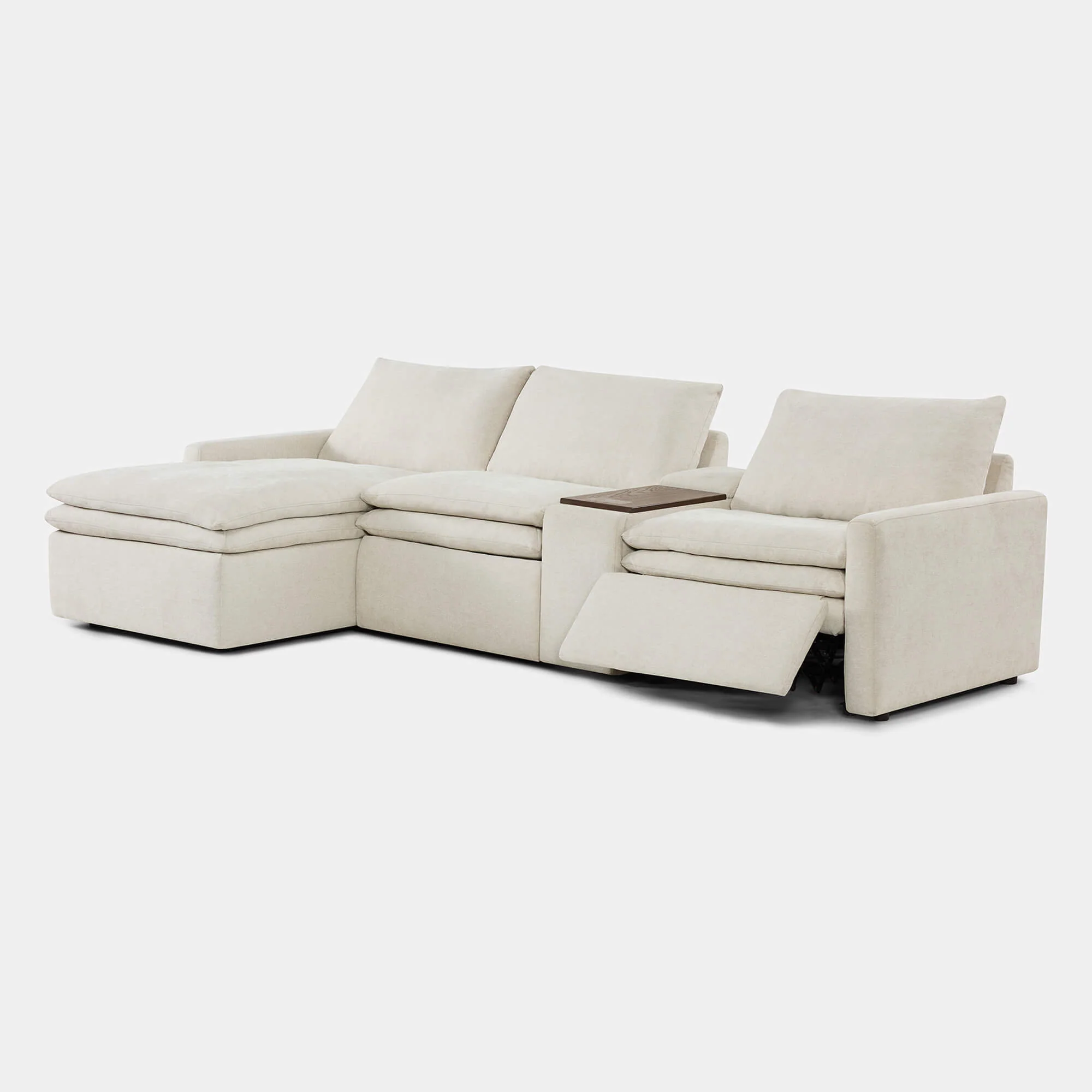 Ohana Zero Gravity Modular Lay-Flat Reclining Sofa with Chaise - Image 29