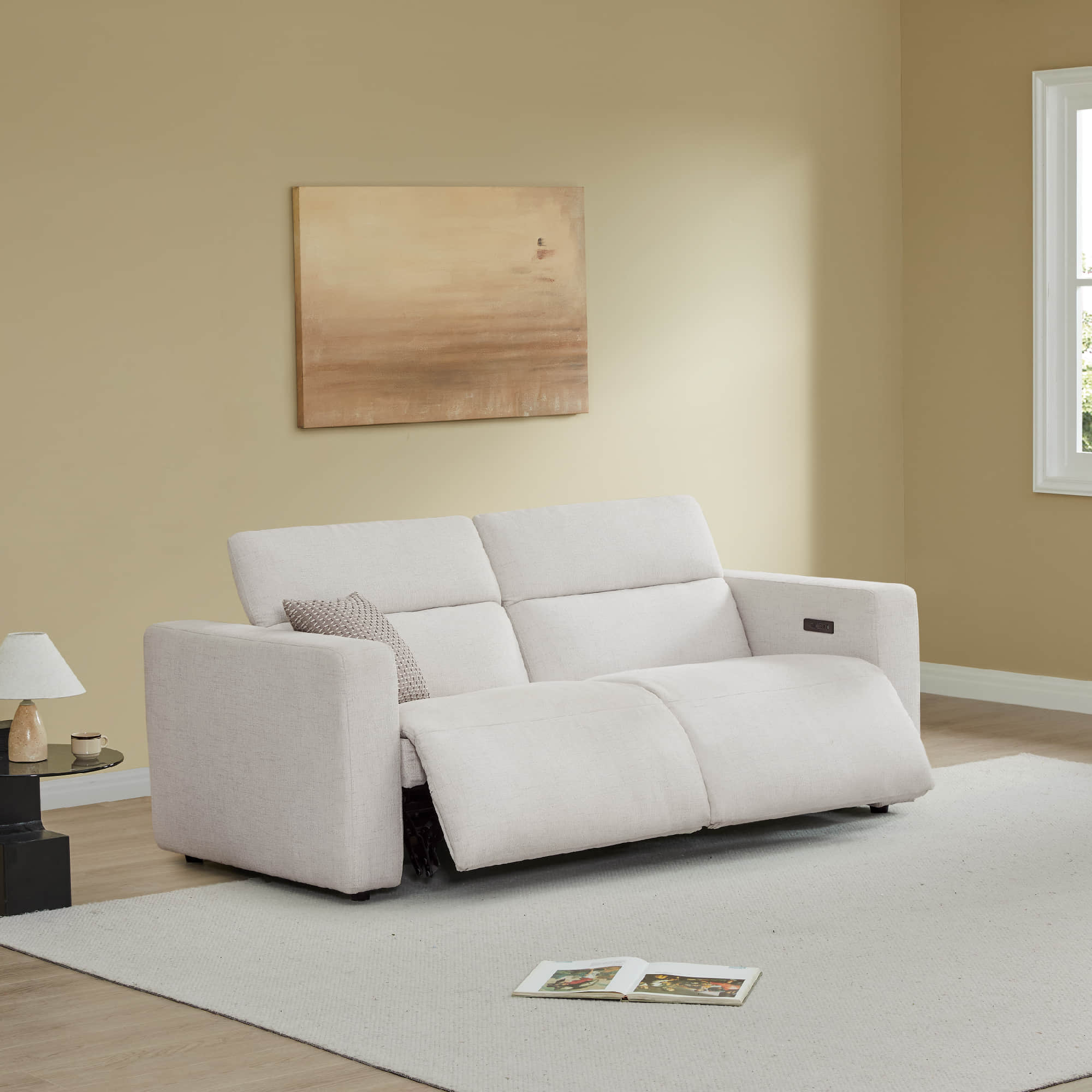 Oliver 2-Seat Wall-hugger Reclining Sectional Sofa with Power Headrest - Image 2