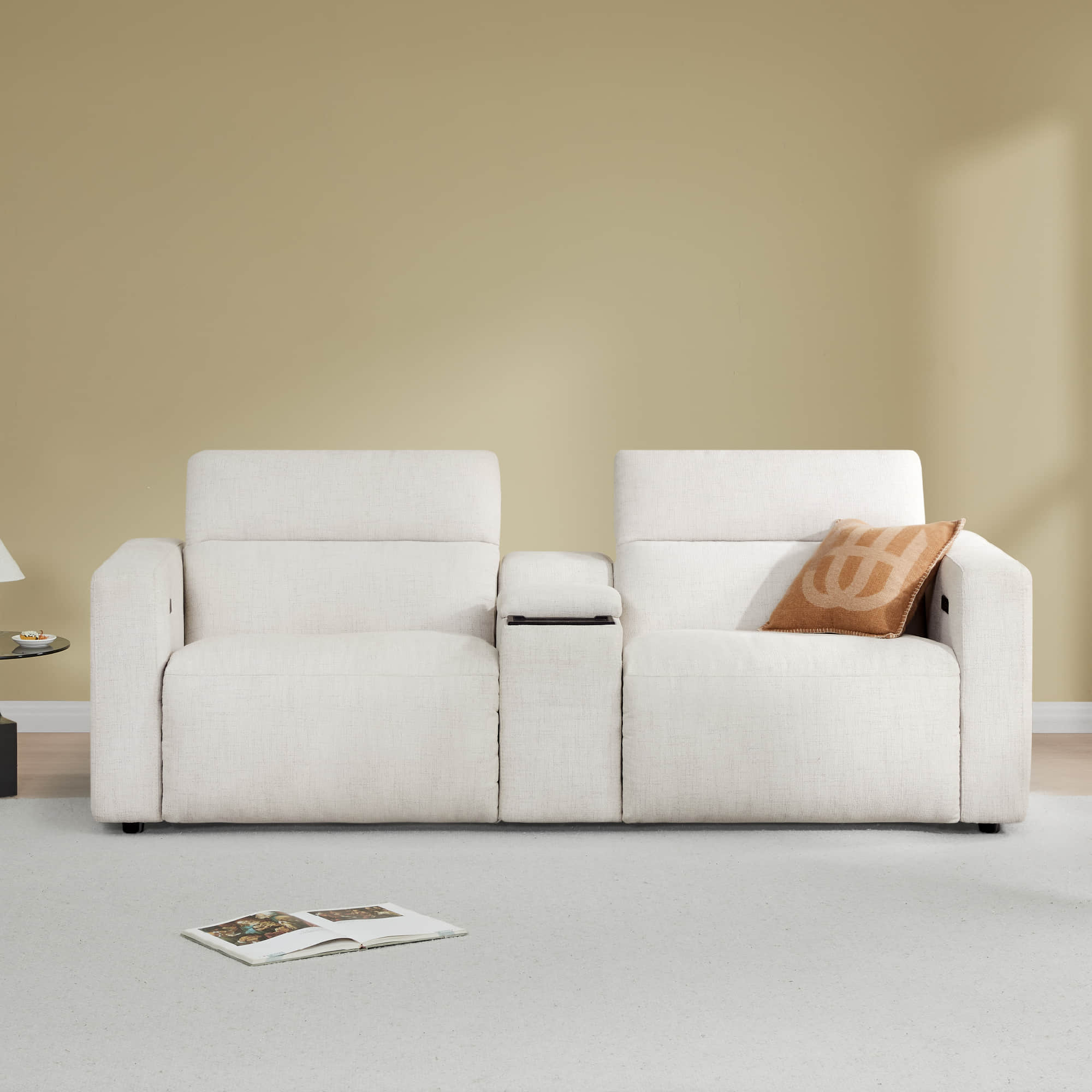 Oliver 2-Seat Wall-hugger Reclining Sectional Sofa with Power Headrest - Image 28