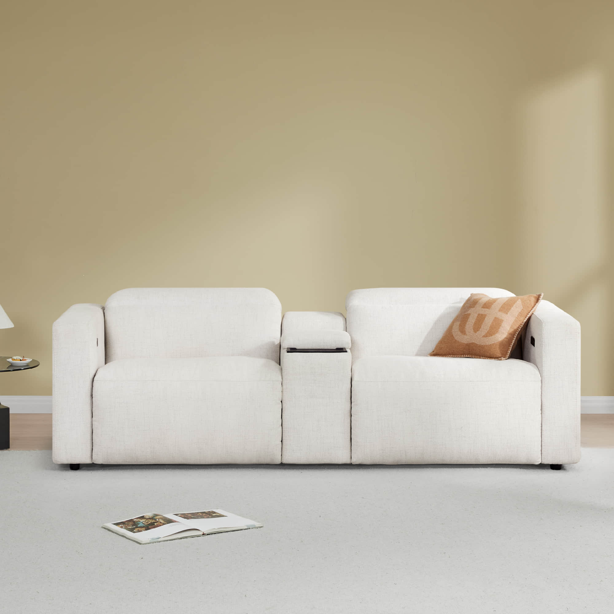 Oliver 2-Seat Wall-hugger Reclining Sectional Sofa with Power Headrest - Image 3