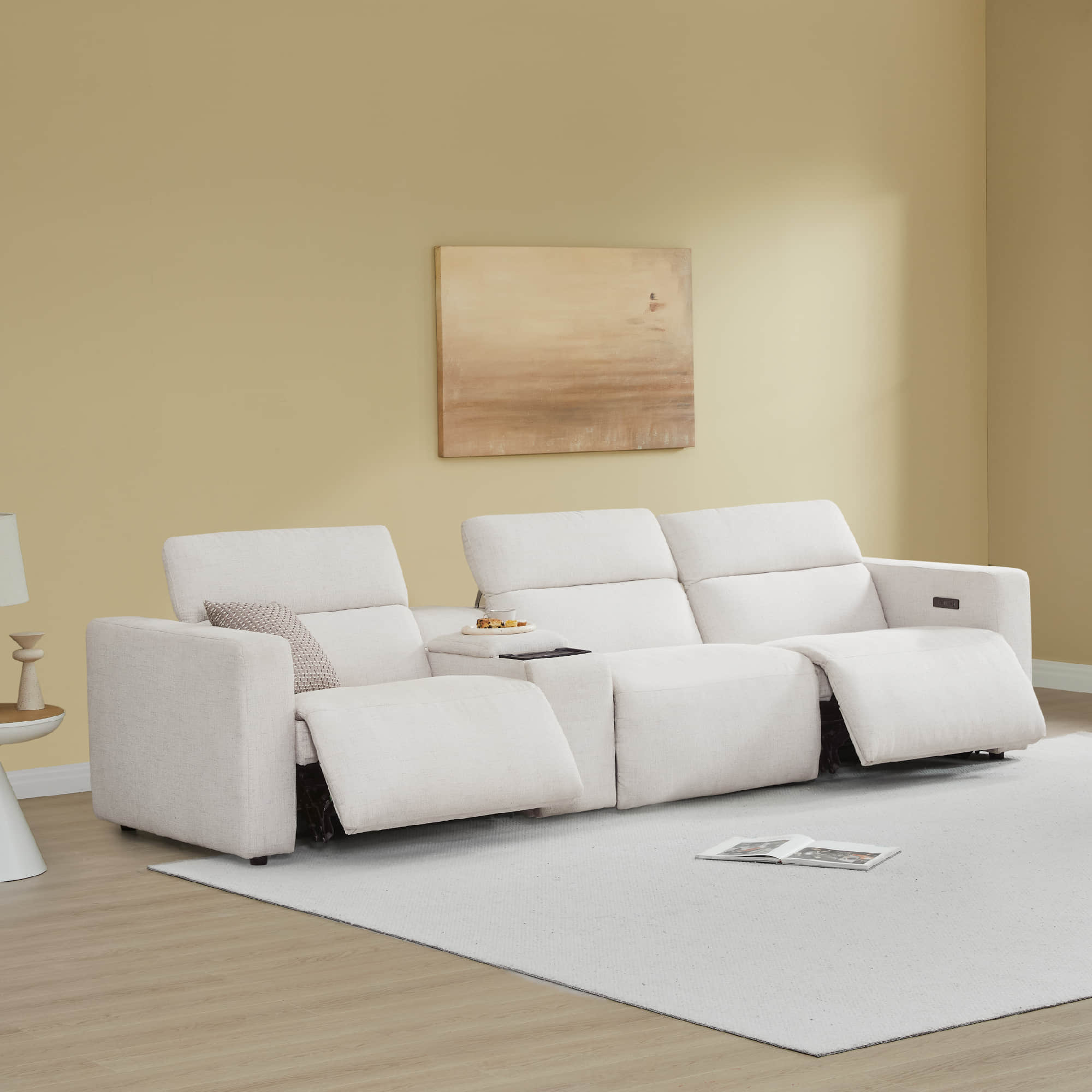 Oliver 3-Seat Wall-hugger Reclining Sectional Sofa with Power Headrest - Image 34