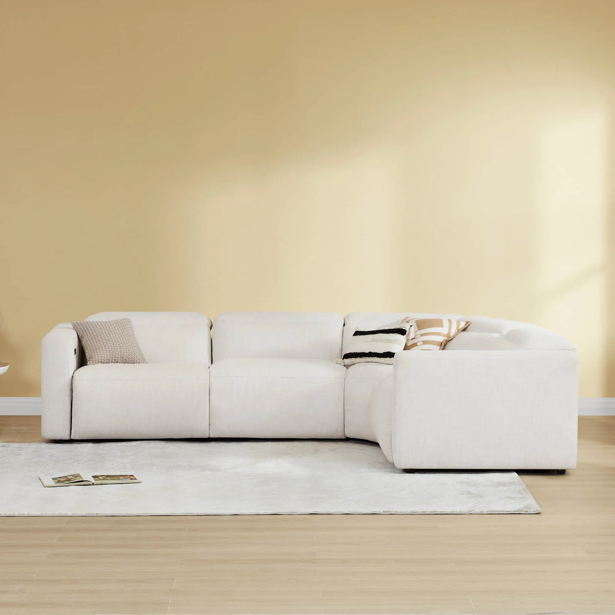 Oliver 4-Seat Wall-hugger Reclining Sectional Sofa with Power Headrest - Image 14