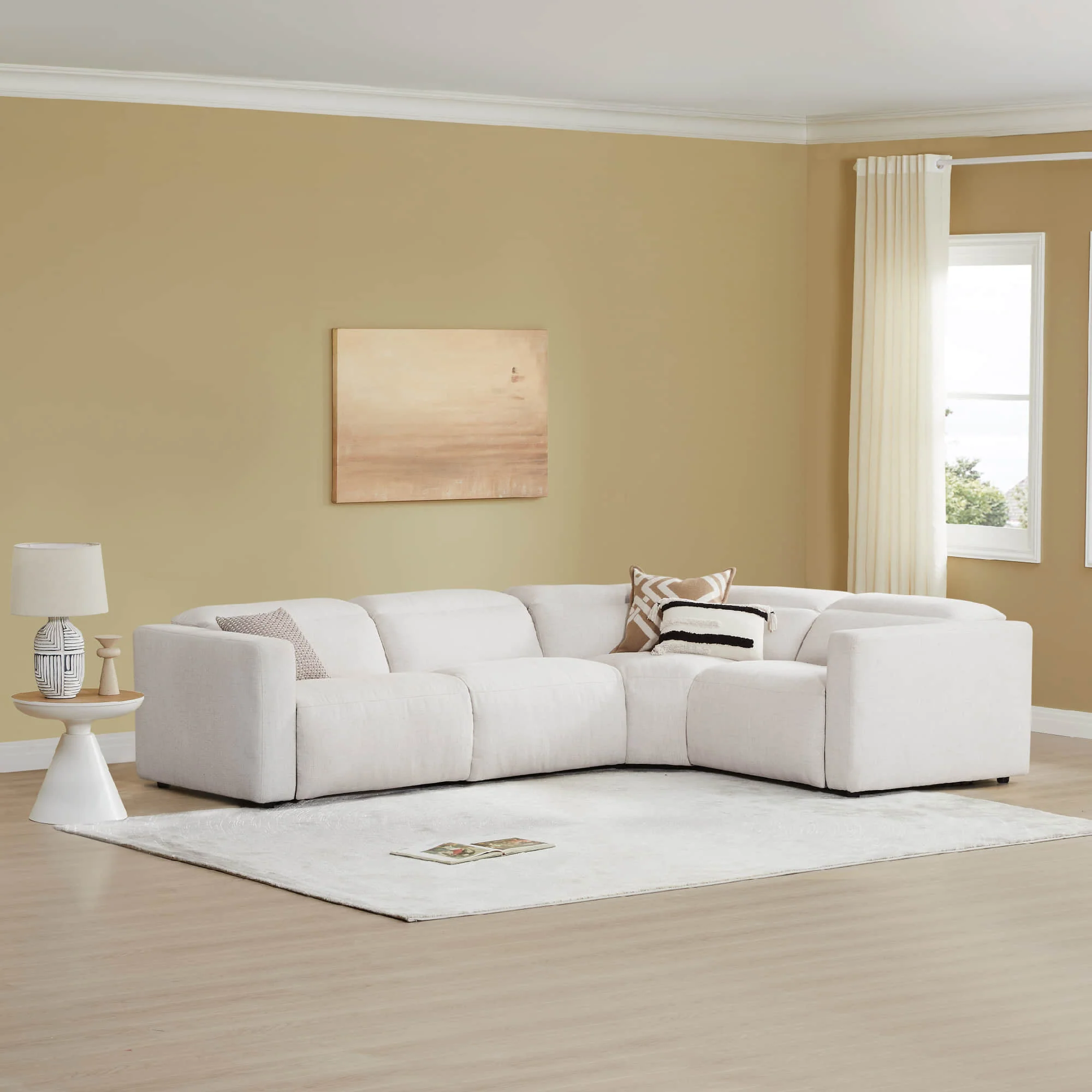 Oliver 4-Seat Wall-hugger Reclining Sectional Sofa with Power Headrest - Image 15