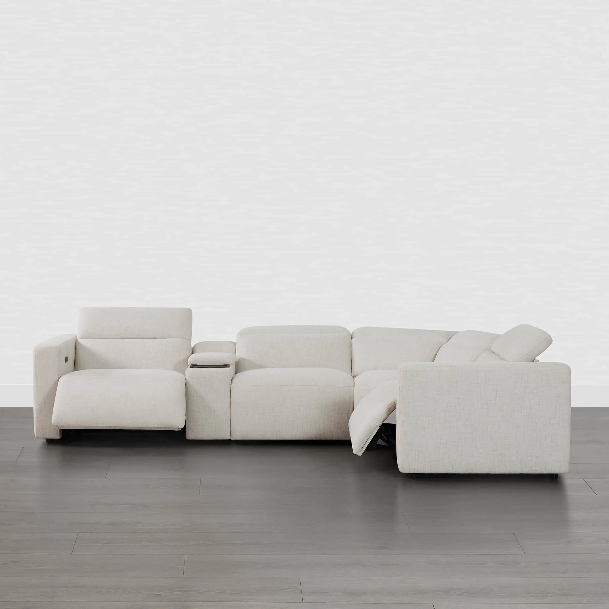 Oliver 4-Seat Wall-hugger Reclining Sectional Sofa with Power Headrest - Image 18