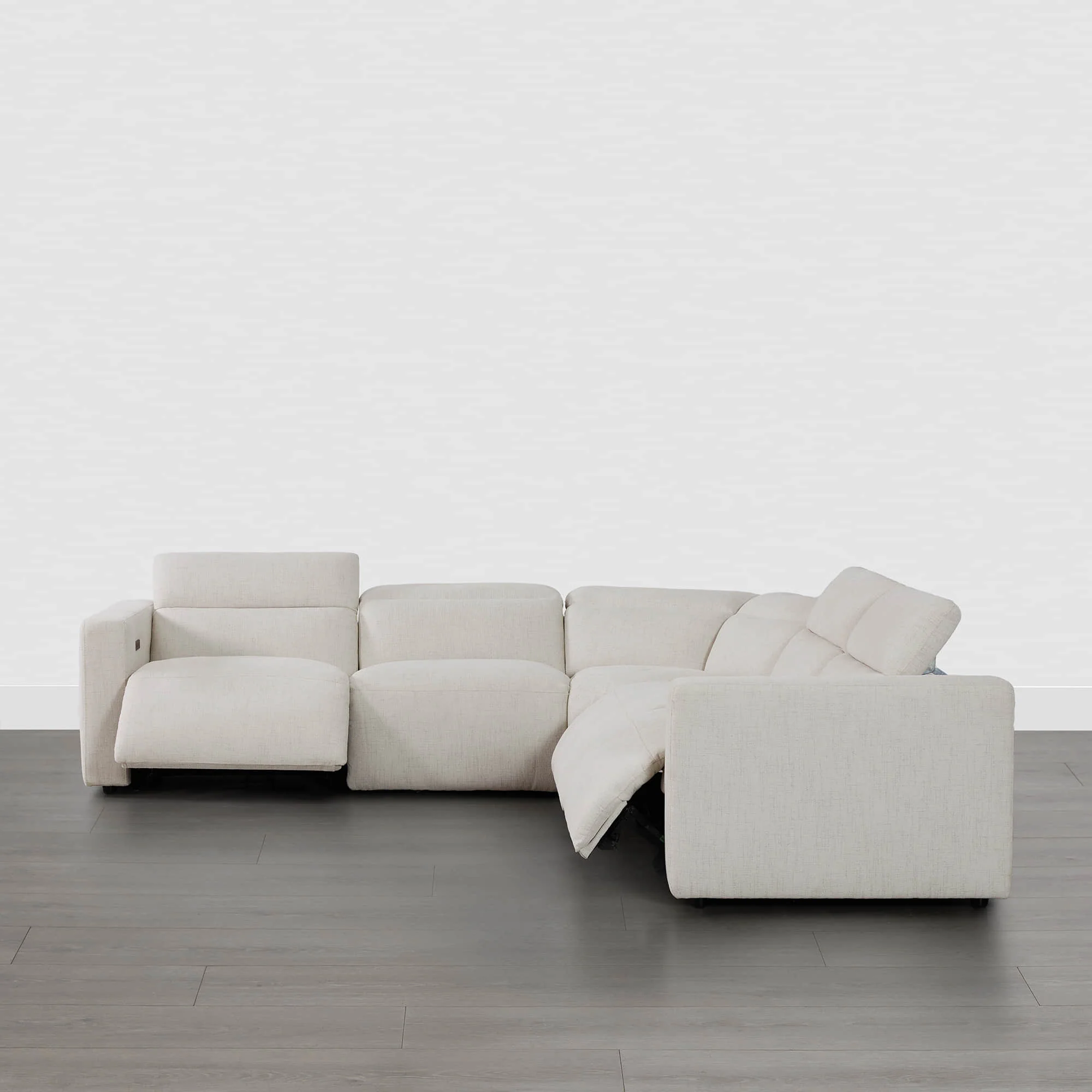 Oliver 5-Seat Wall-hugger Reclining Sectional Sofa with Power Headrest - Image 11