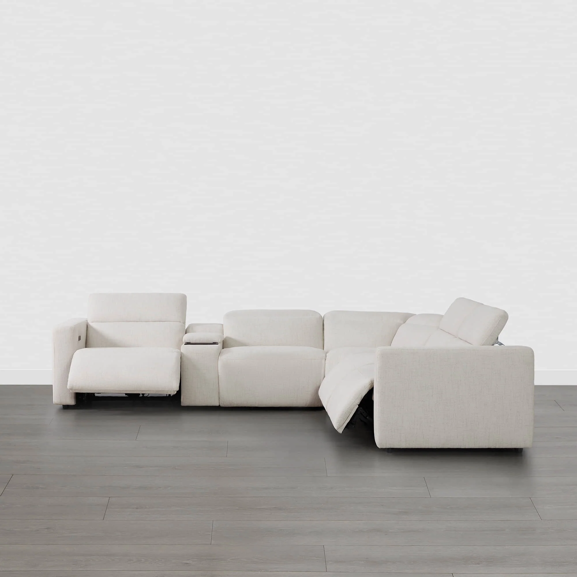 Oliver 5-Seat Wall-hugger Reclining Sectional Sofa with Power Headrest - Image 24