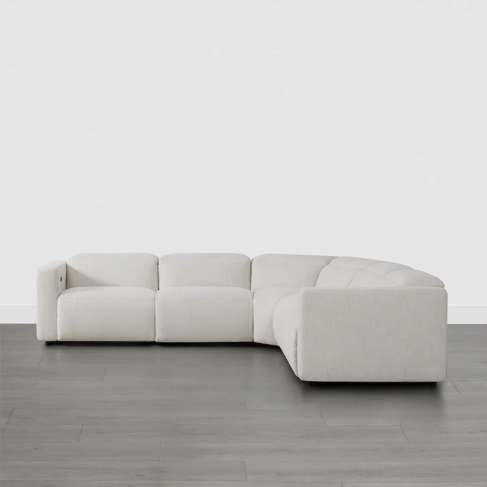 Oliver 5-Seat Wall-hugger Reclining Sectional Sofa with Power Headrest - Image 9