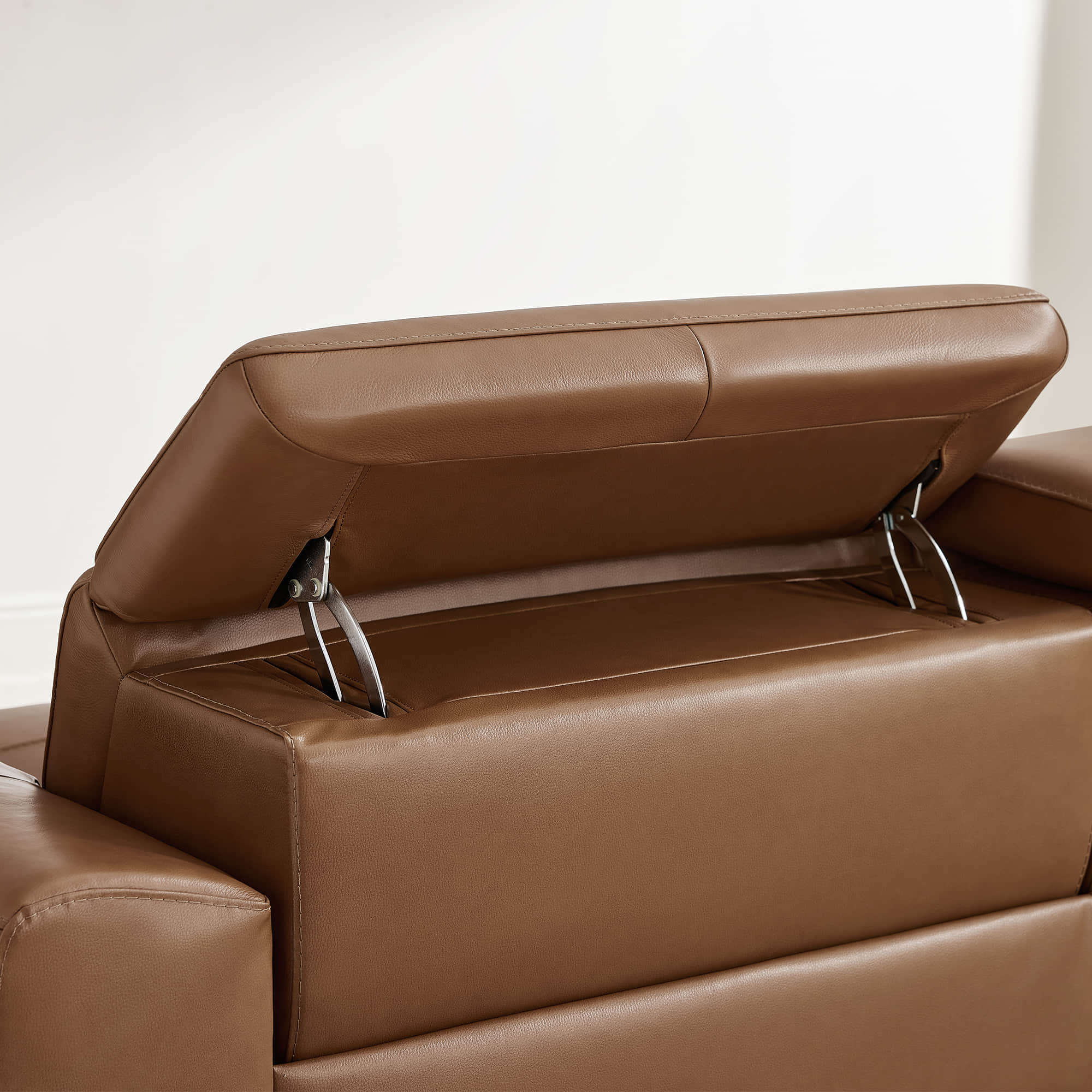 Owen Genuine Leather Reclining Sofa with Power Headrest - Image 12