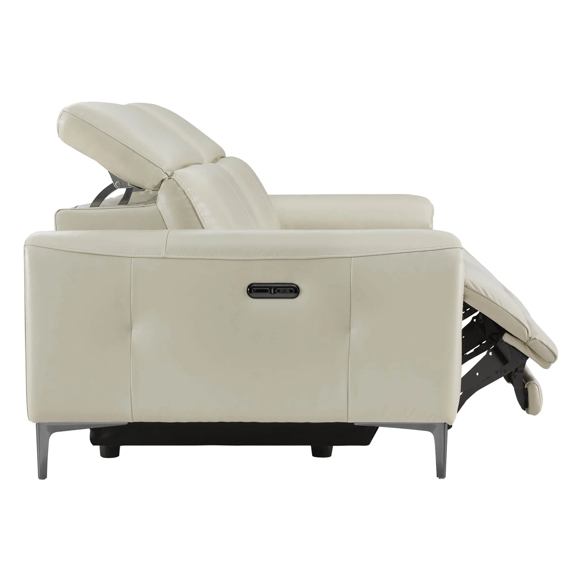 Owen Genuine Leather Reclining Sofa with Power Headrest - Image 18