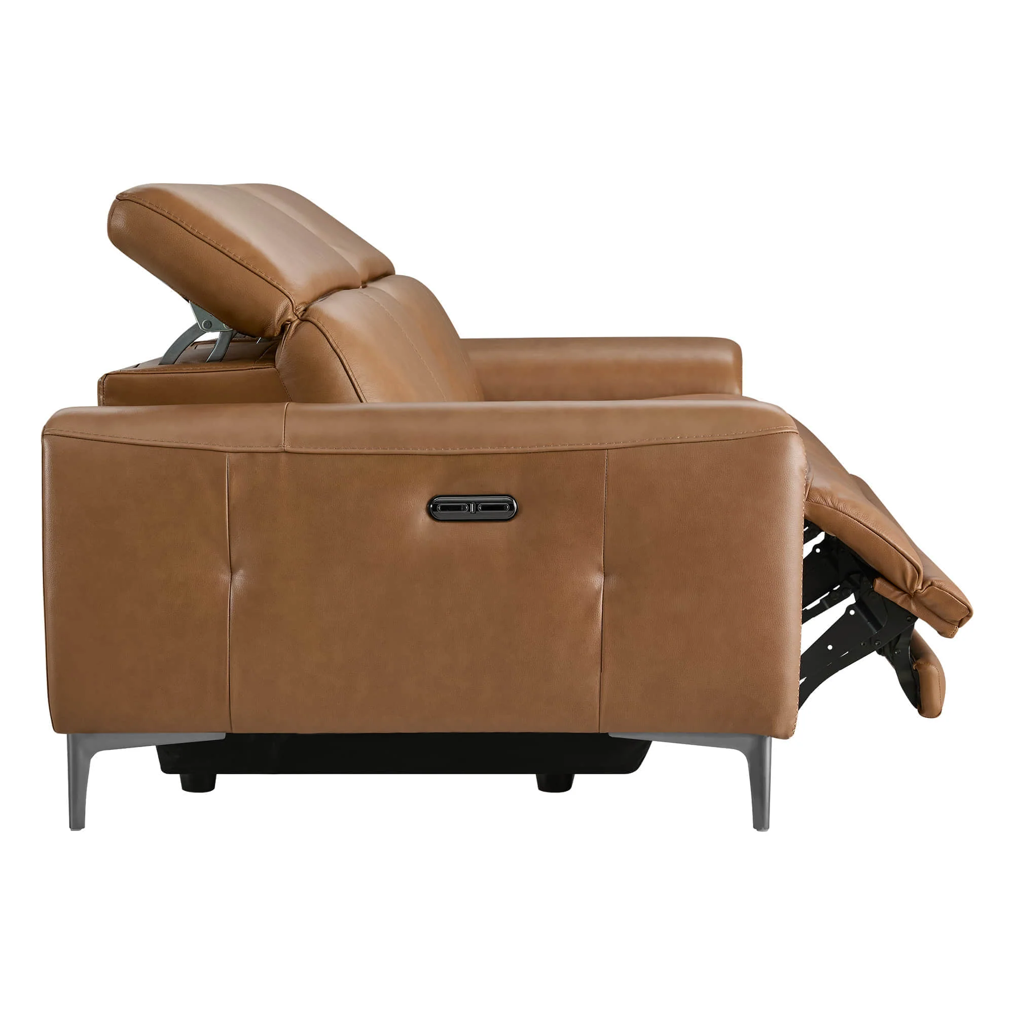 Owen Genuine Leather Reclining Sofa with Power Headrest - Image 24