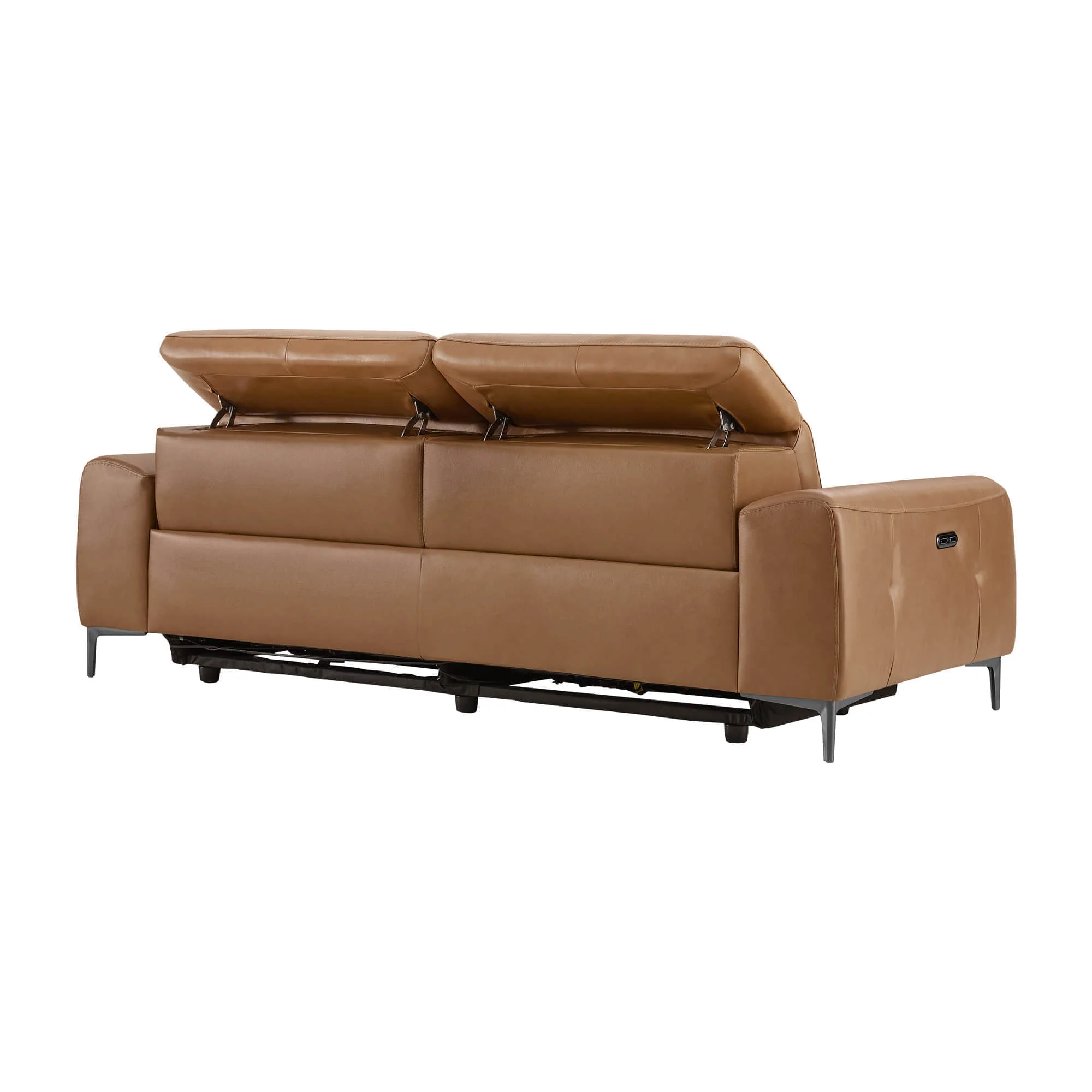 Owen Genuine Leather Reclining Sofa with Power Headrest - Image 25