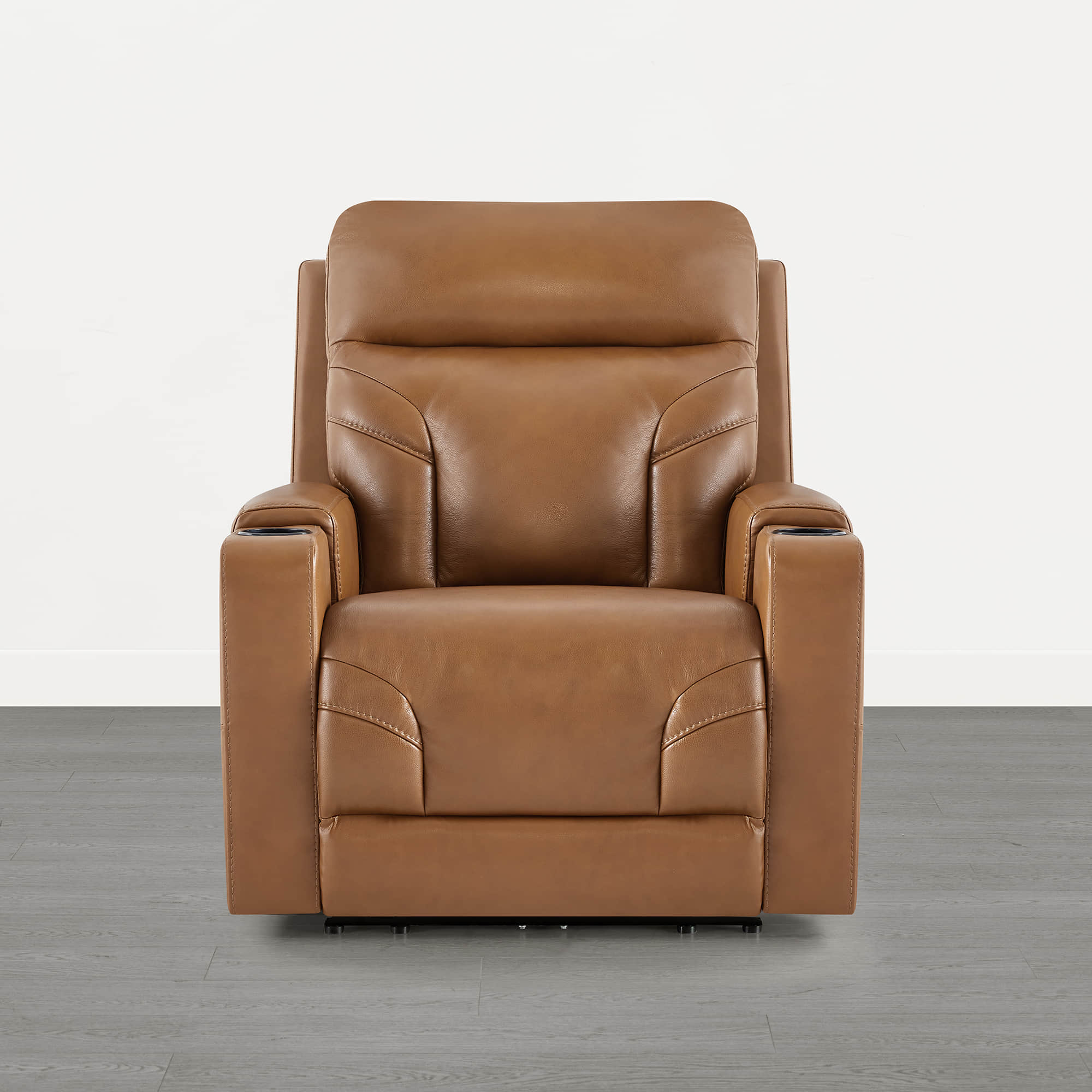 Raven Wall Hugger Genuine Leather Power Recliner with Cup Holders - Image 13