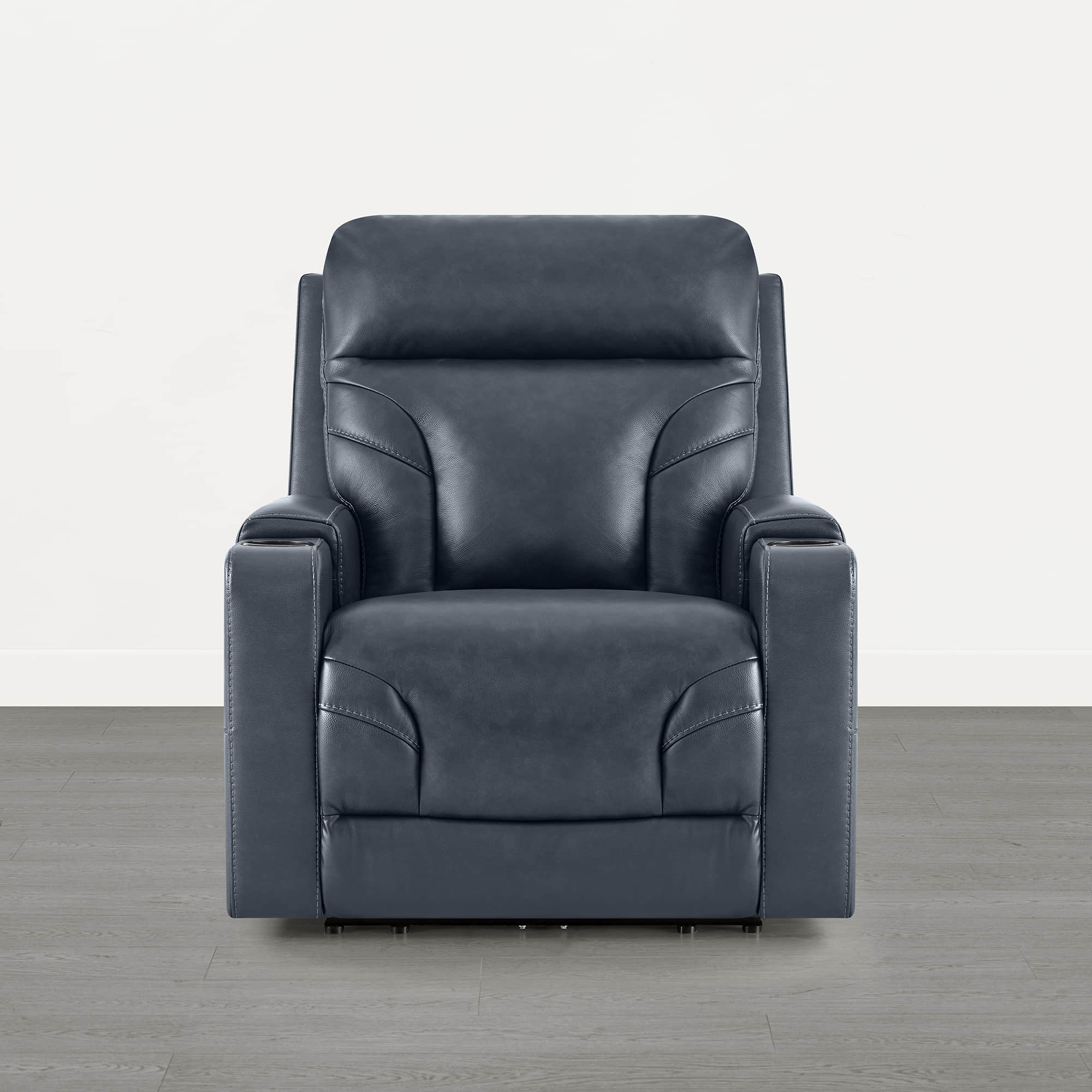 Raven Wall Hugger Genuine Leather Power Recliner with Cup Holders - Image 22